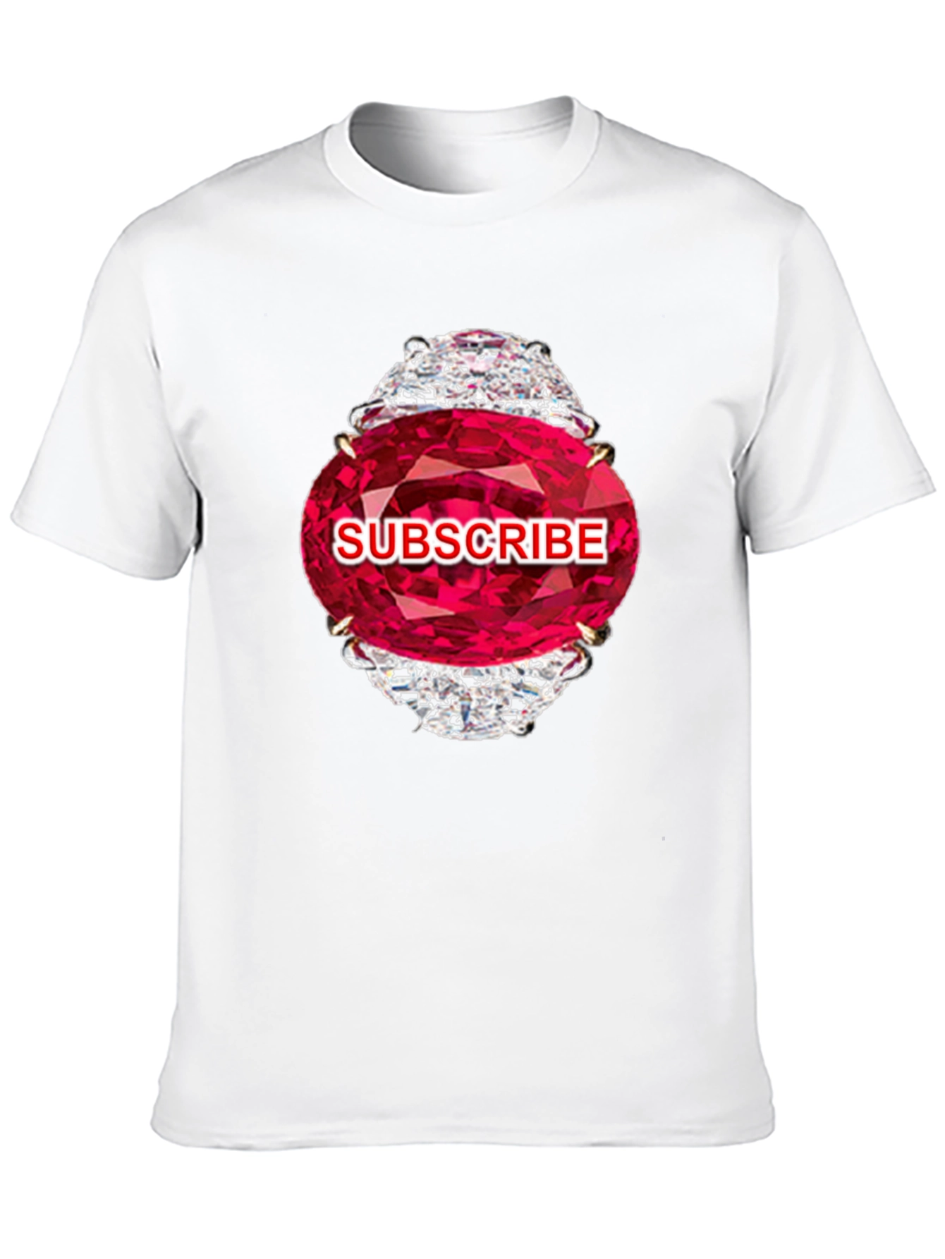 Subscribe Diamond Ring Graphic Tee - Stylish Black T-Shirt