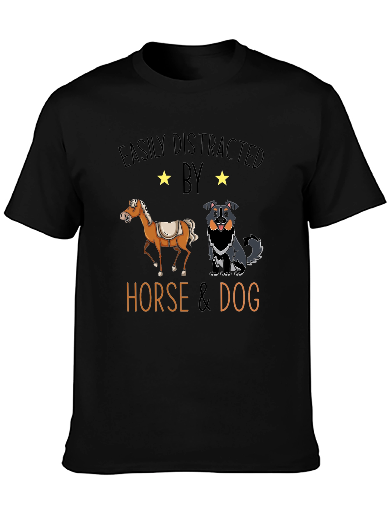 Easily Distracted Horse & Dog T-Shirt