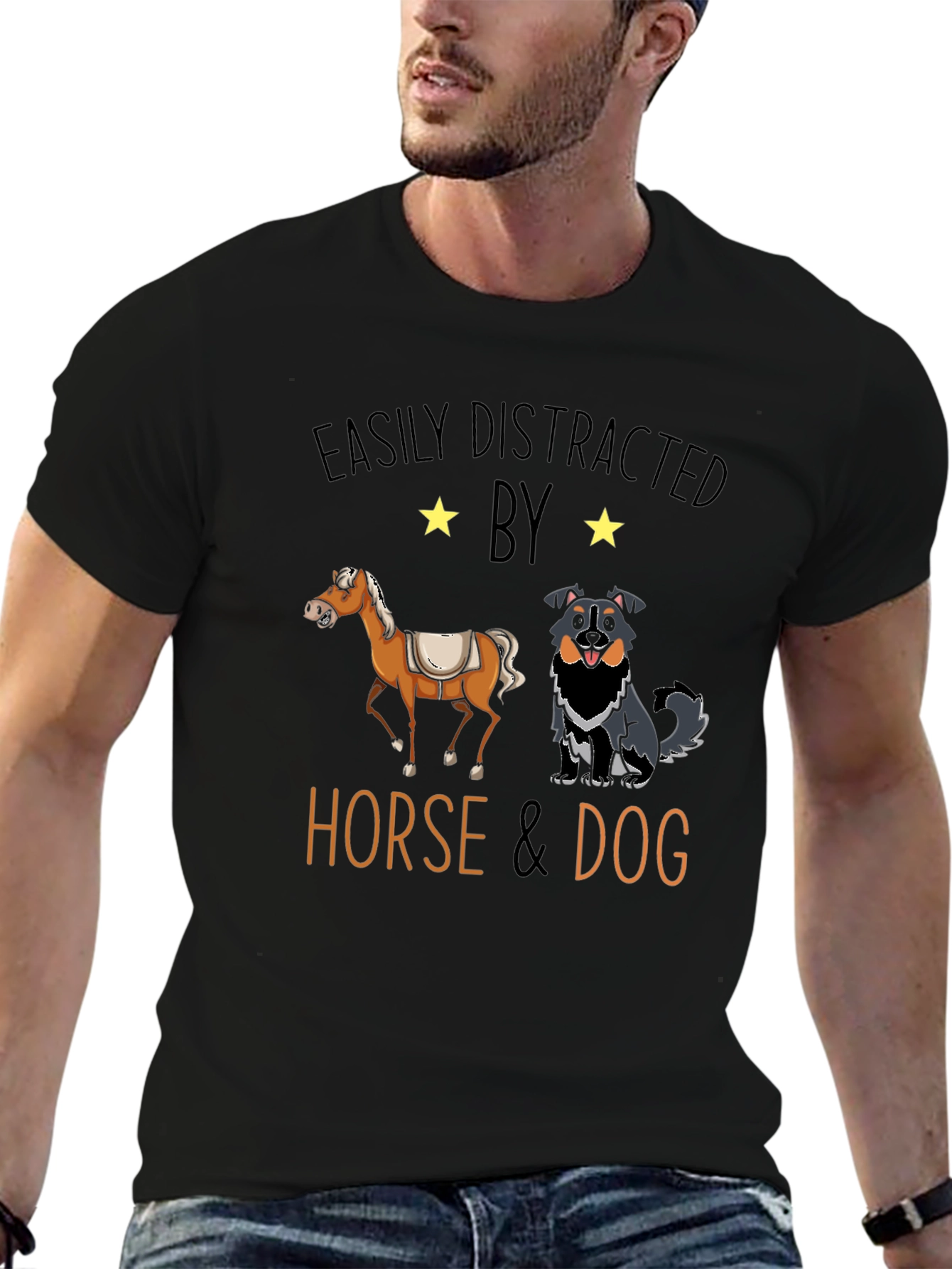 Easily Distracted Horse & Dog T-Shirt