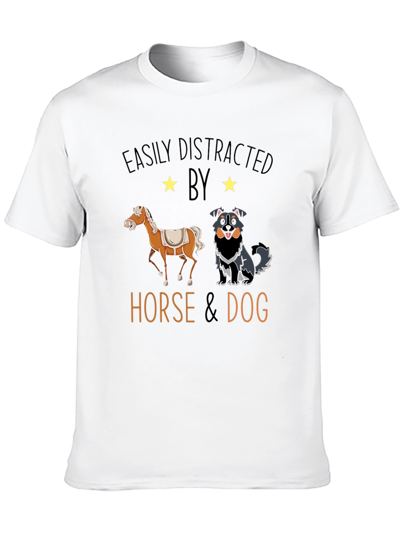 Easily Distracted Horse & Dog T-Shirt