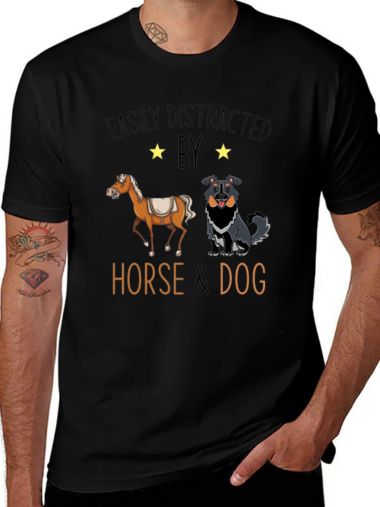 Easily Distracted Horse & Dog T-Shirt