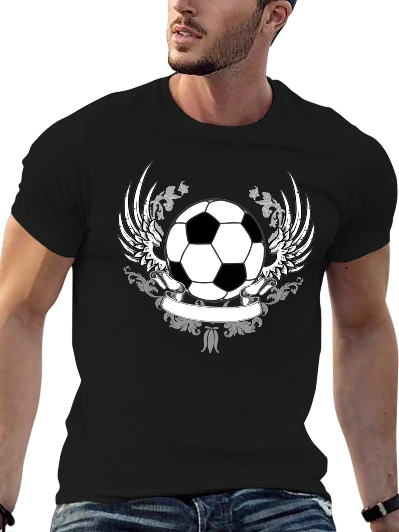 Soccer Ball Wings Graphic Tee