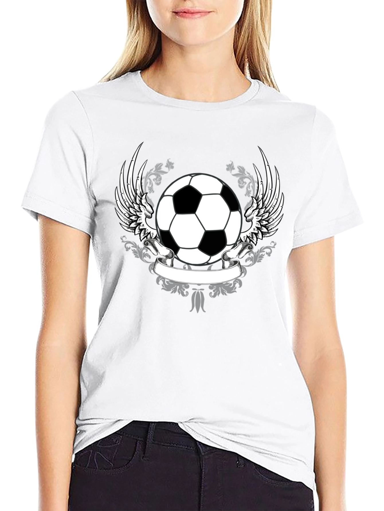 Soccer Ball Wings Graphic Tee