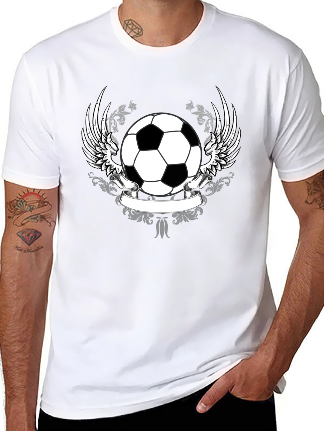 Soccer Ball Wings Graphic Tee