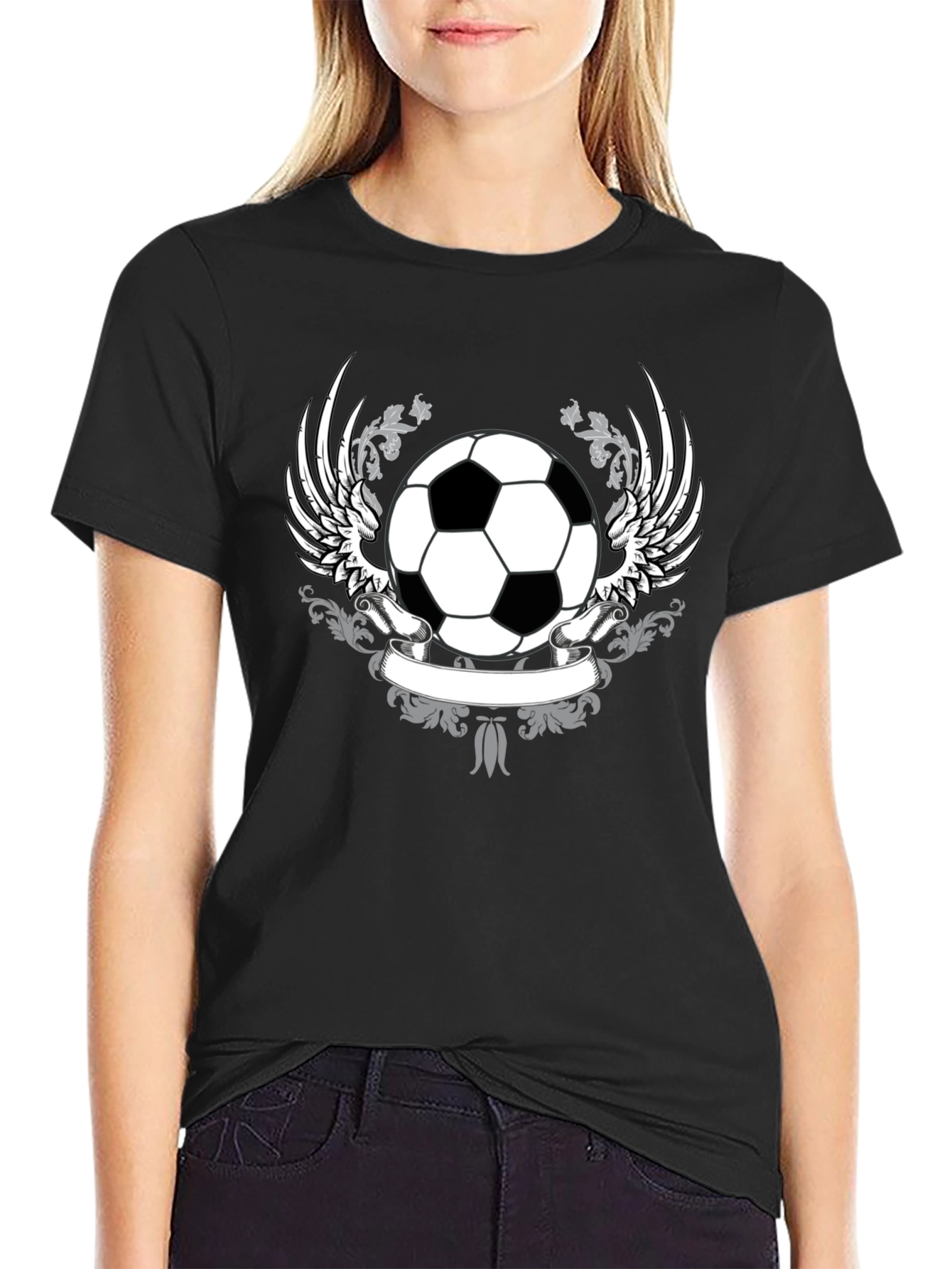 Soccer Ball Wings Graphic Tee