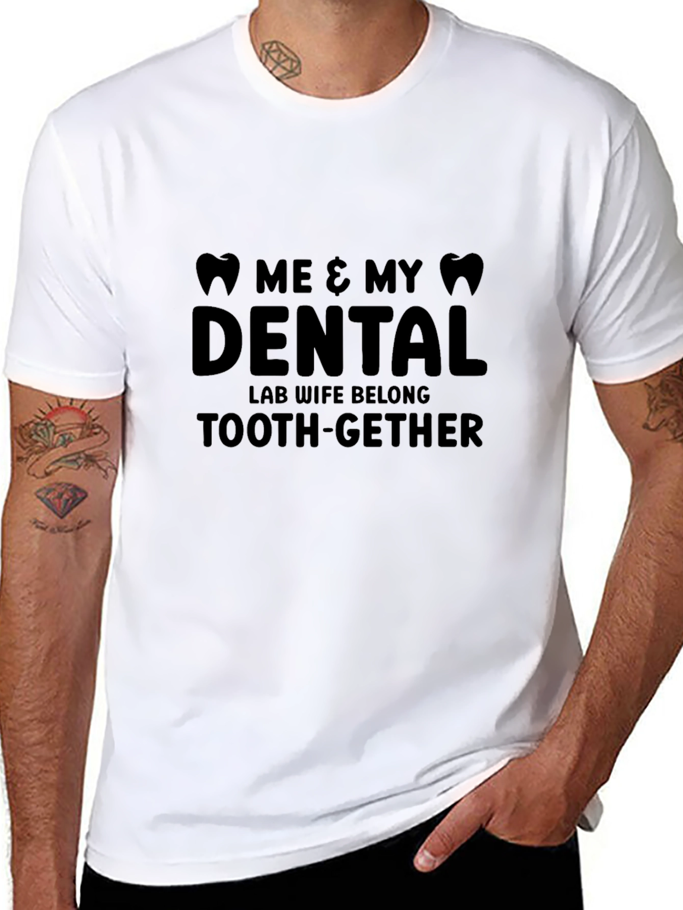 Dental Lab Wife T-Shirt - Funny Tooth-gether Tee