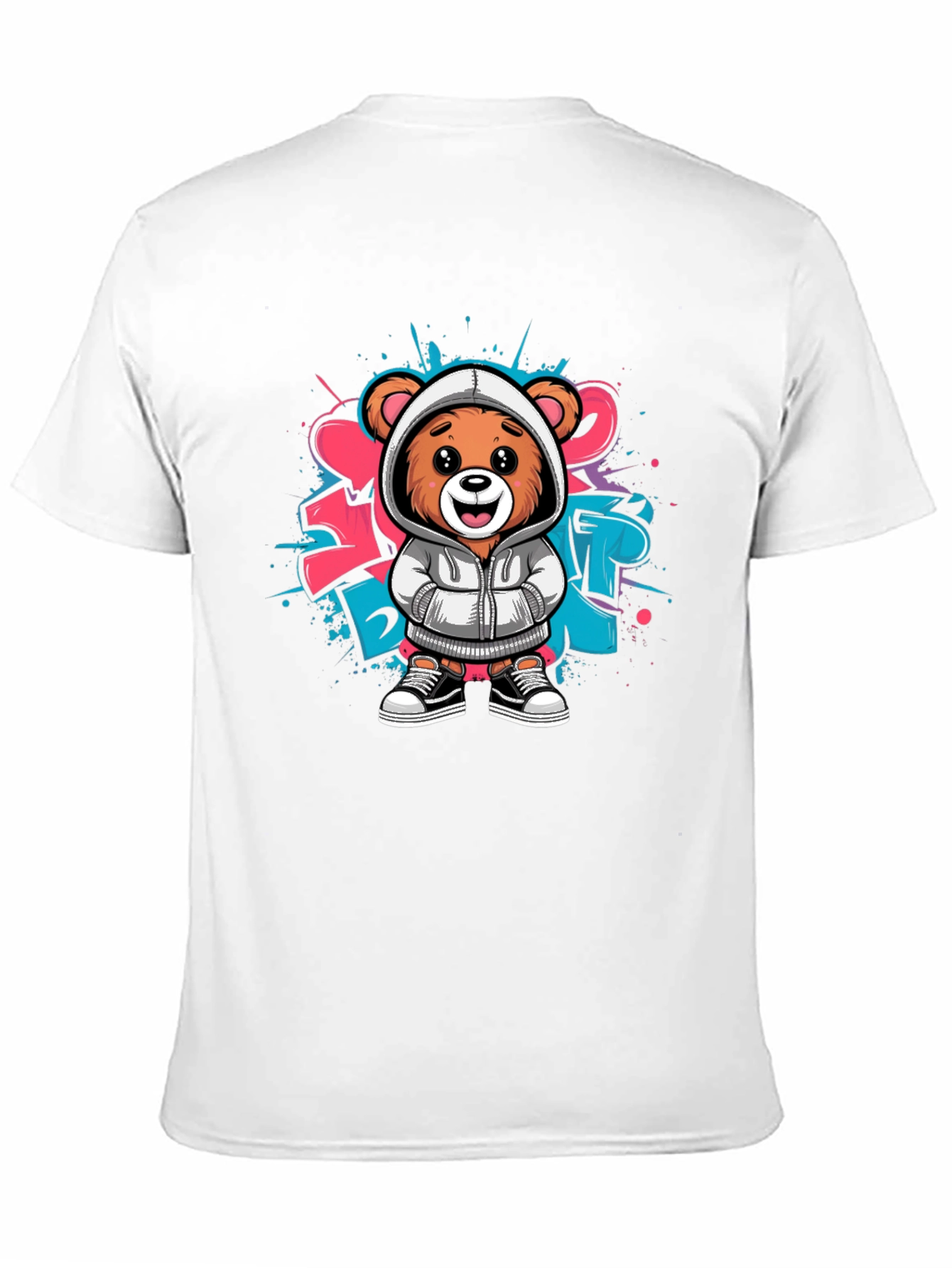 Urban Style Bear Graphic Tee - Cool & Trendy