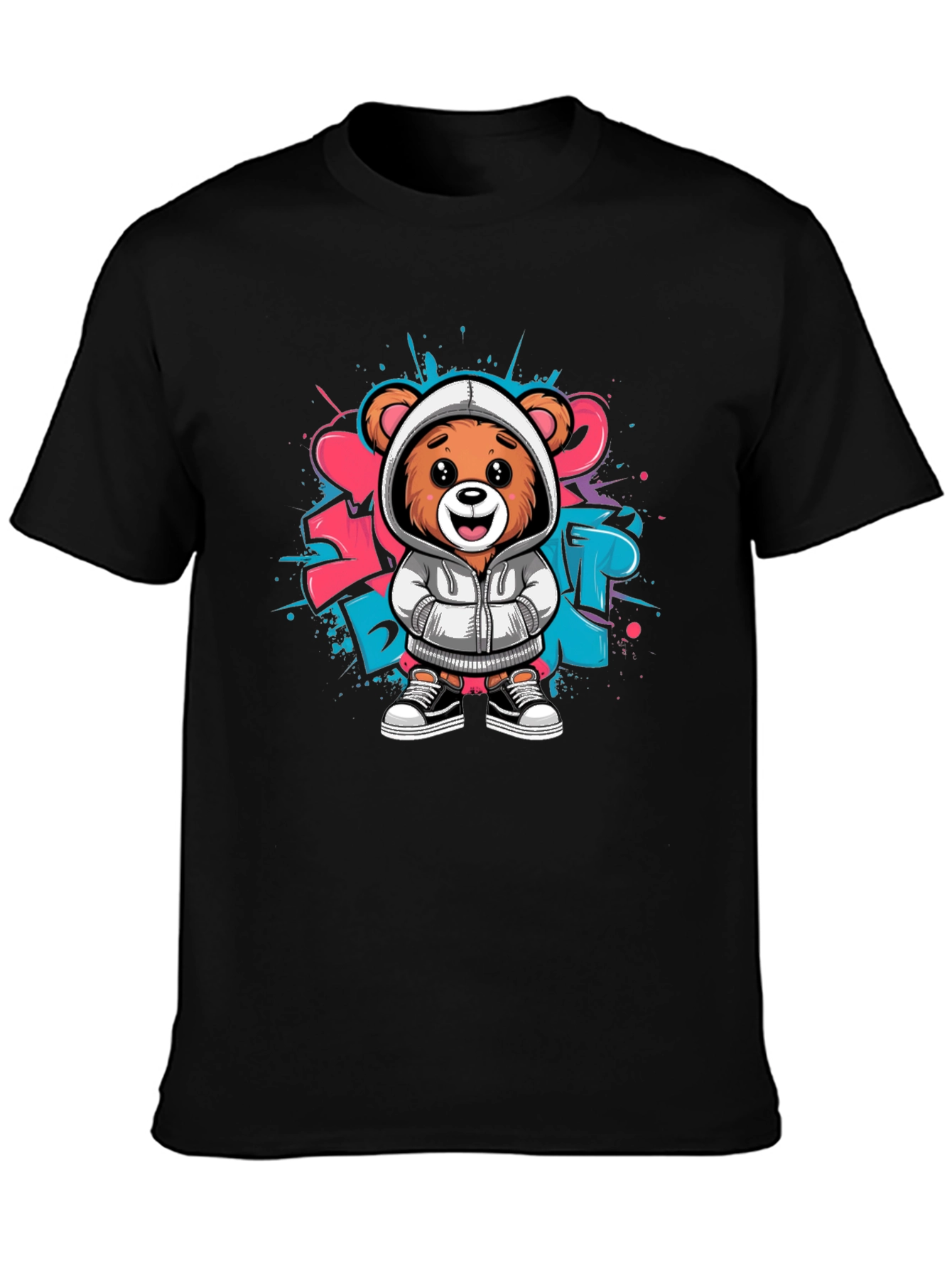 Urban Style Bear Graphic Tee - Cool & Trendy