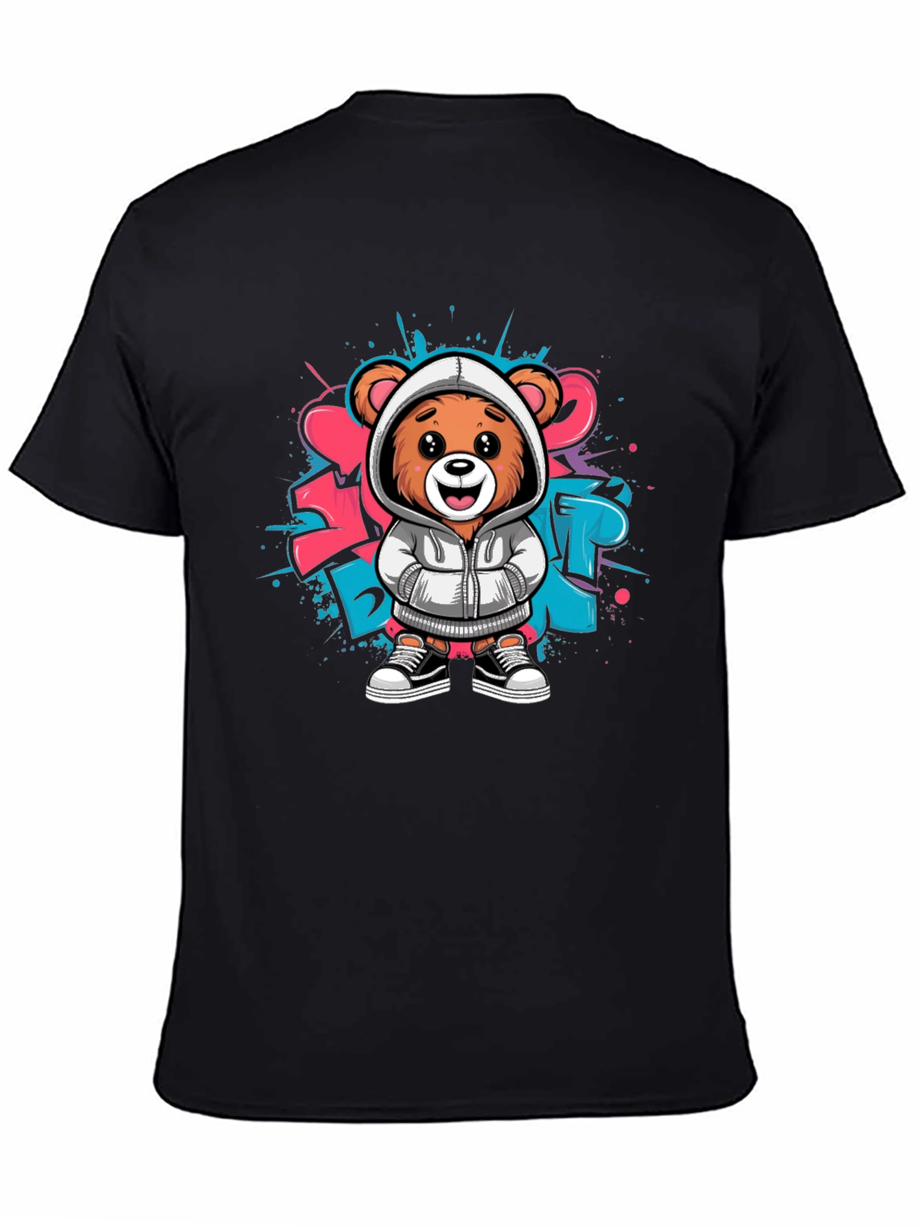 Urban Style Bear Graphic Tee - Cool & Trendy