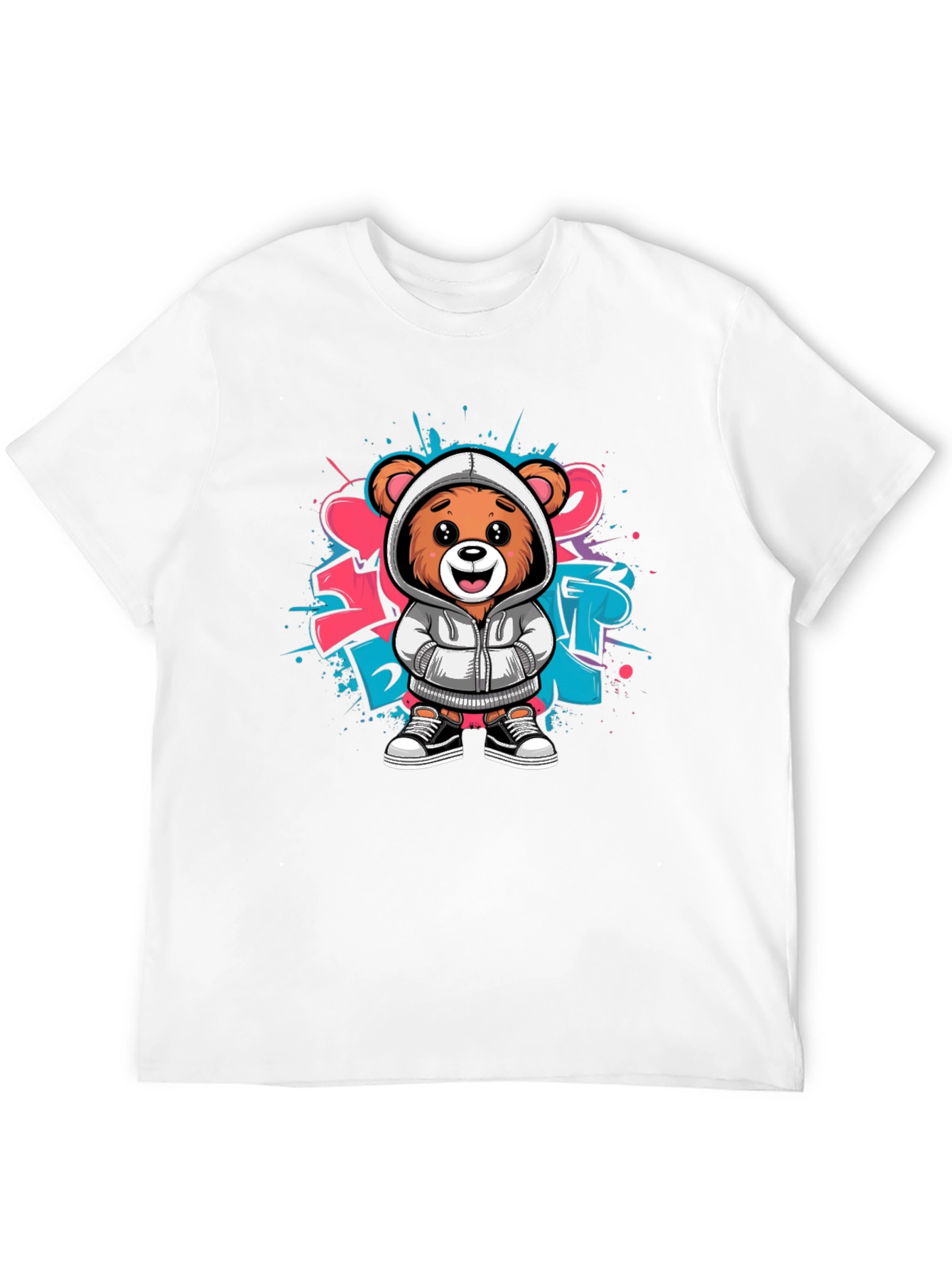 Urban Style Bear Graphic Tee - Cool & Trendy