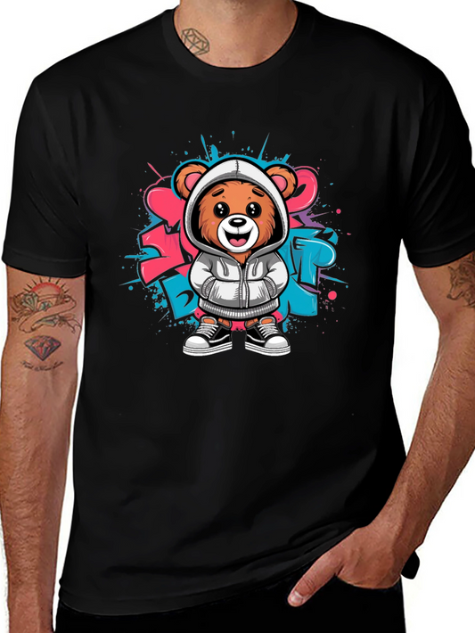 Urban Style Bear Graphic Tee - Cool & Trendy