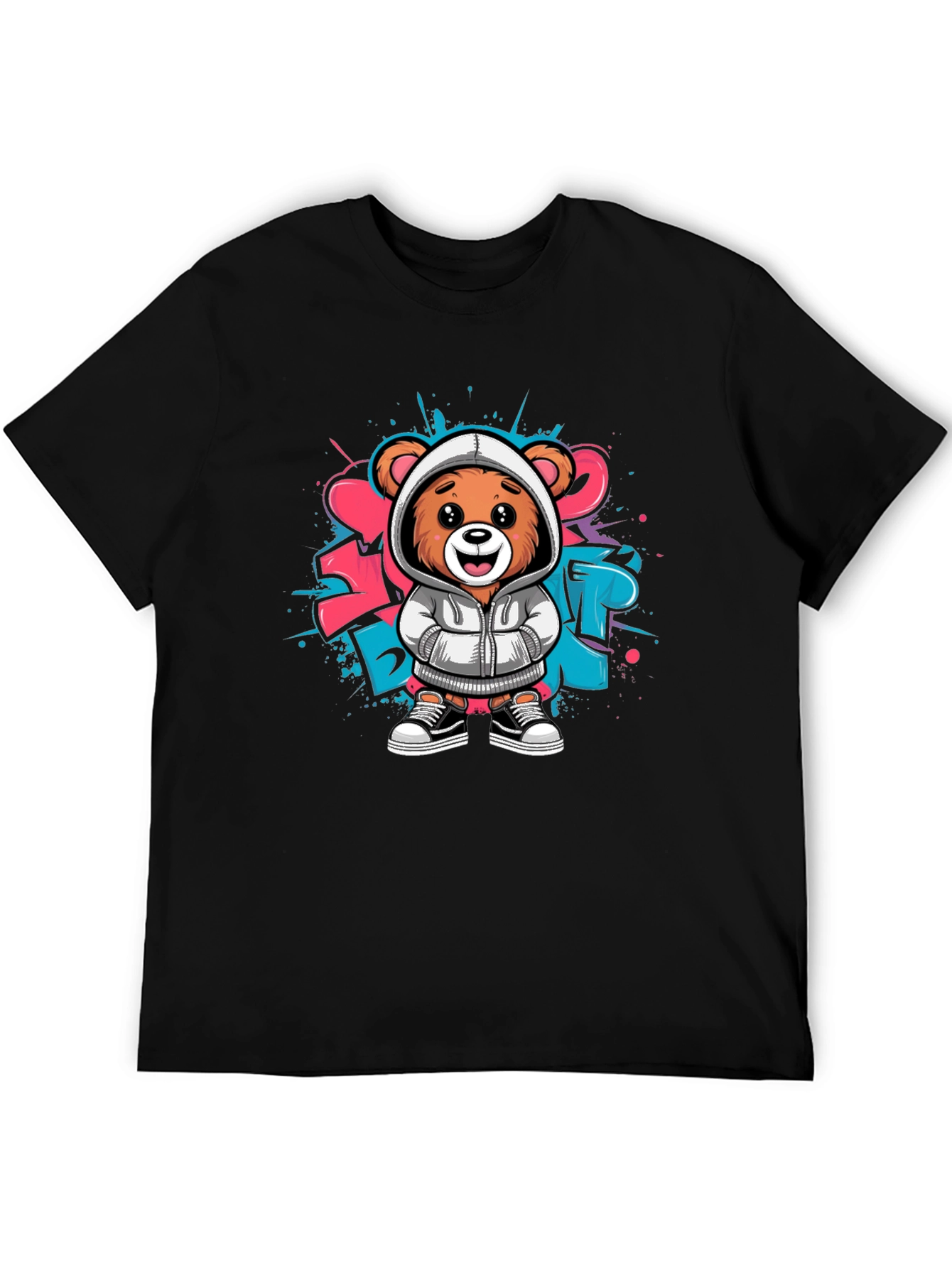Urban Style Bear Graphic Tee - Cool & Trendy