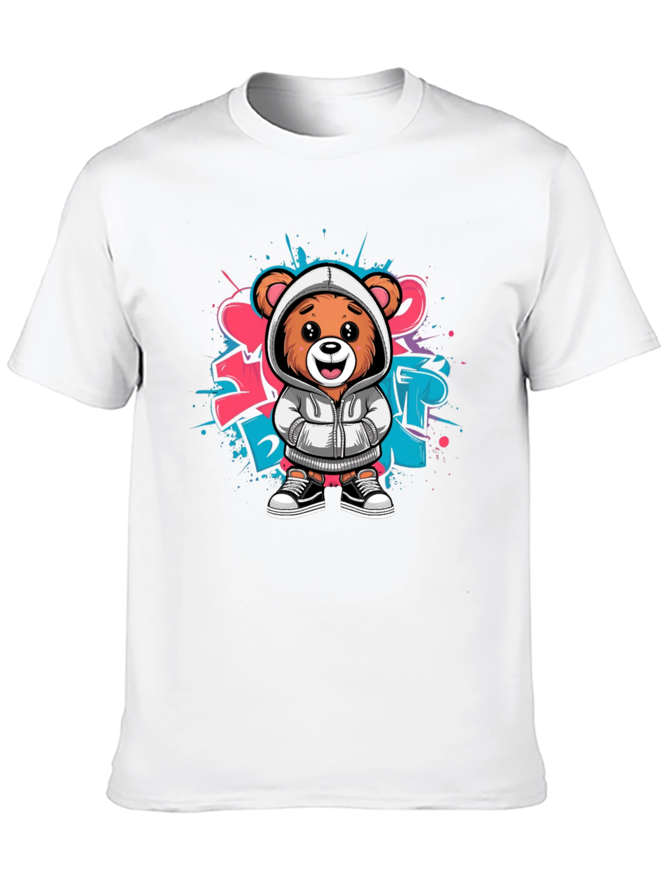 Urban Style Bear Graphic Tee - Cool & Trendy