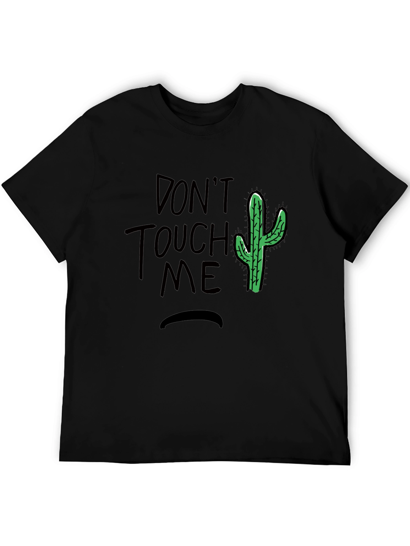 Dont Touch Me Cactus Graphic Tee - Black