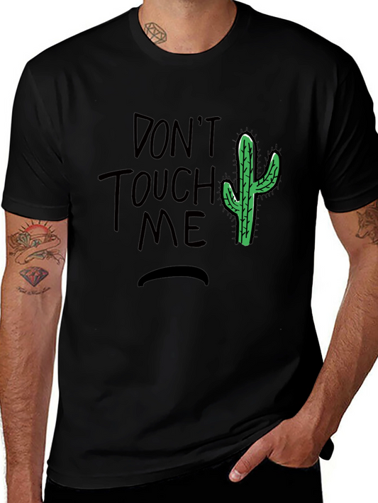 Dont Touch Me Cactus Graphic Tee - Black