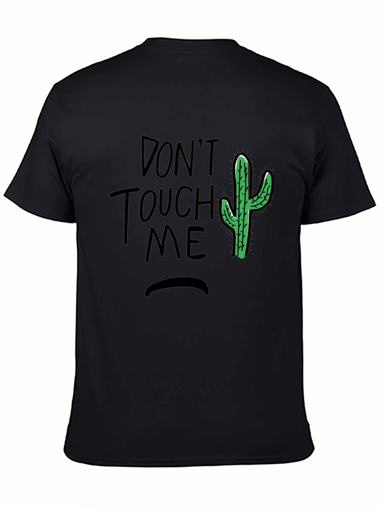 Dont Touch Me Cactus Graphic Tee - Black
