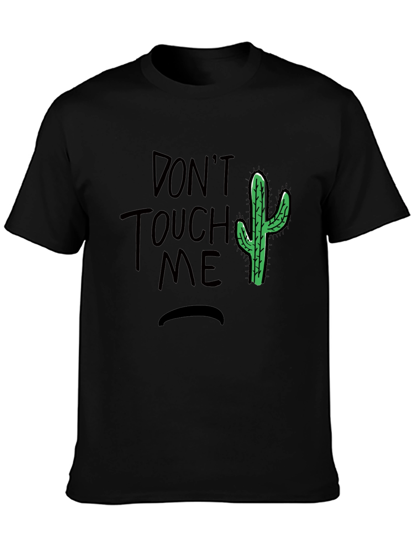 Dont Touch Me Cactus Graphic Tee - Black