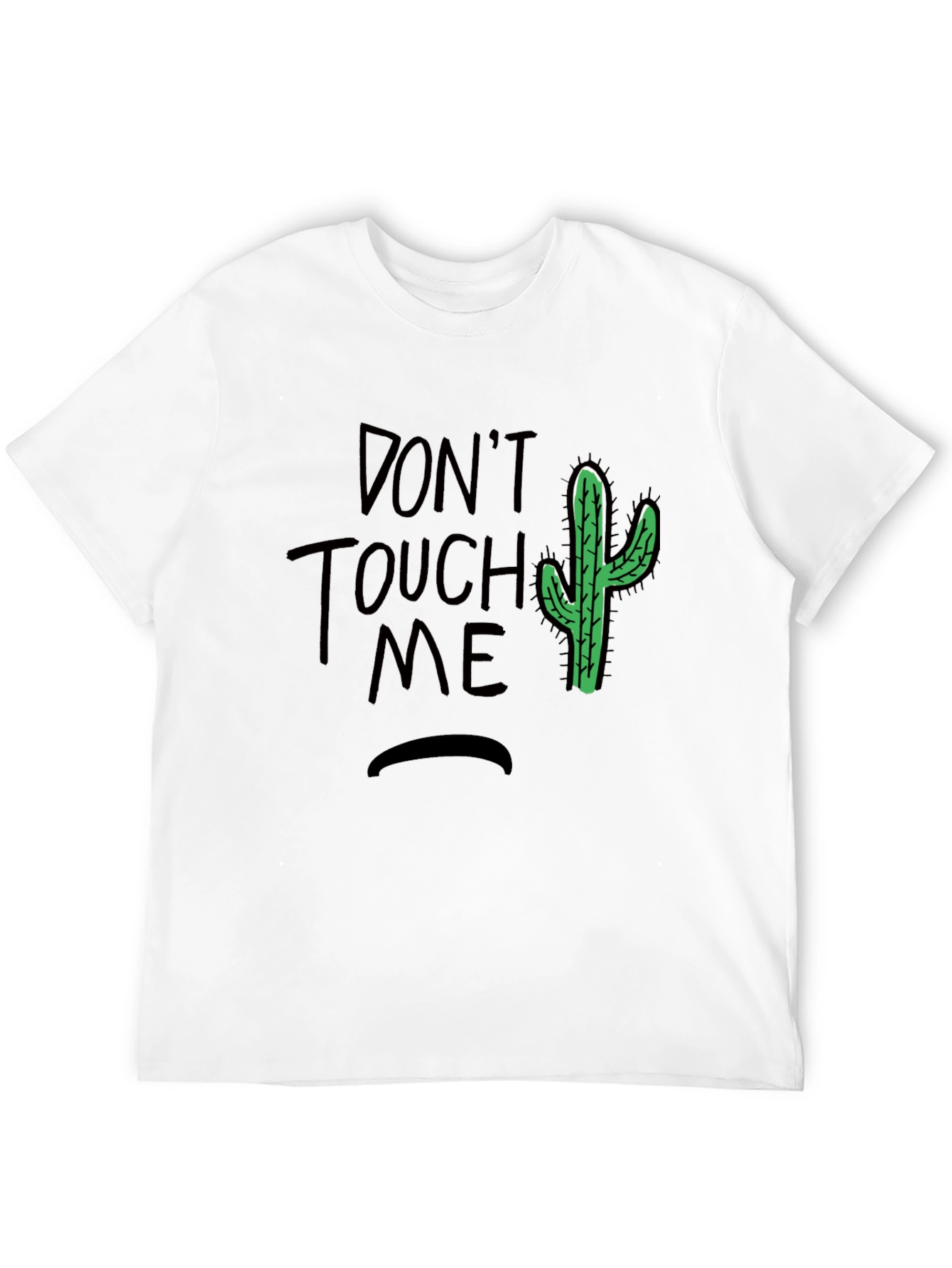 Dont Touch Me Cactus Graphic Tee - Black