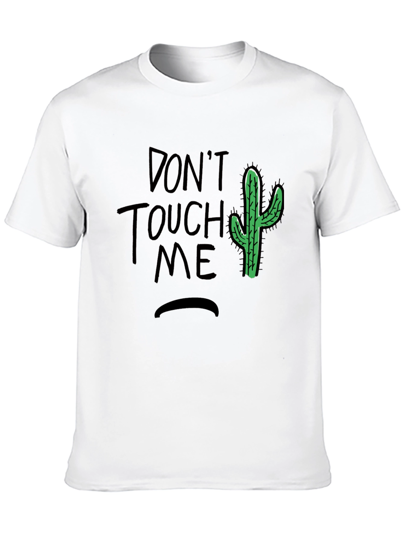 Dont Touch Me Cactus Graphic Tee - Black