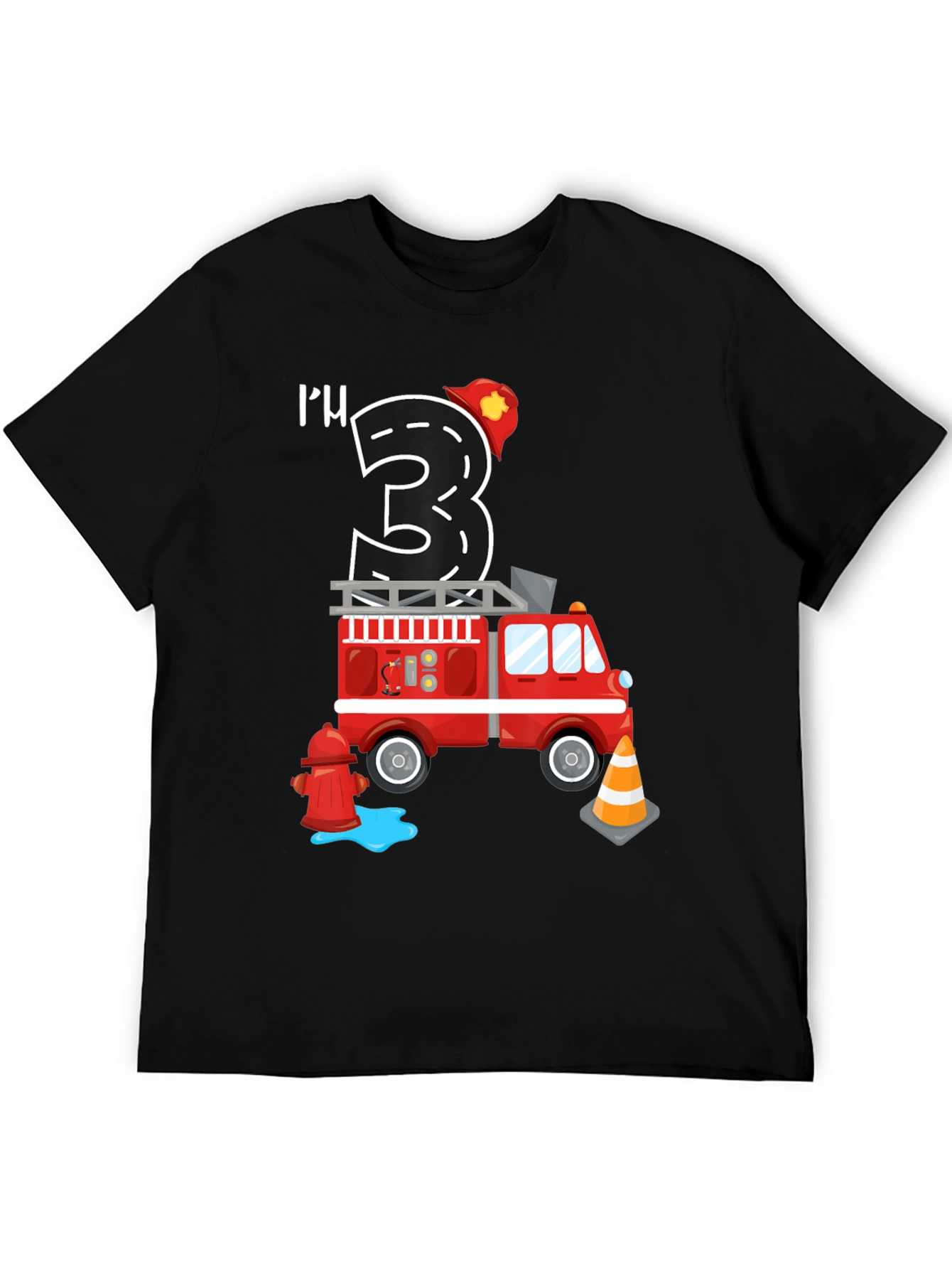 Fire Truck 3rd Birthday T-Shirt