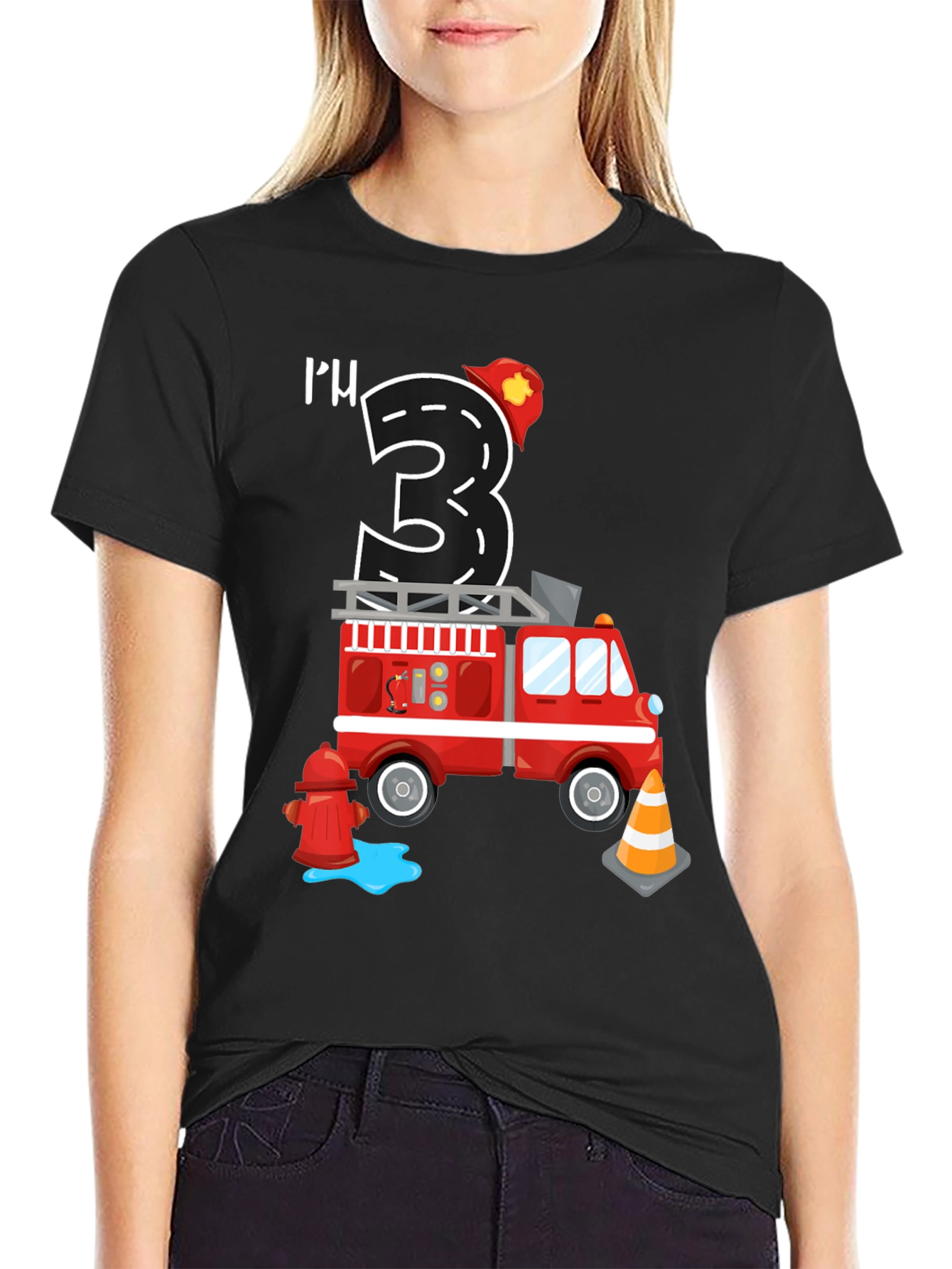 Fire Truck 3rd Birthday T-Shirt