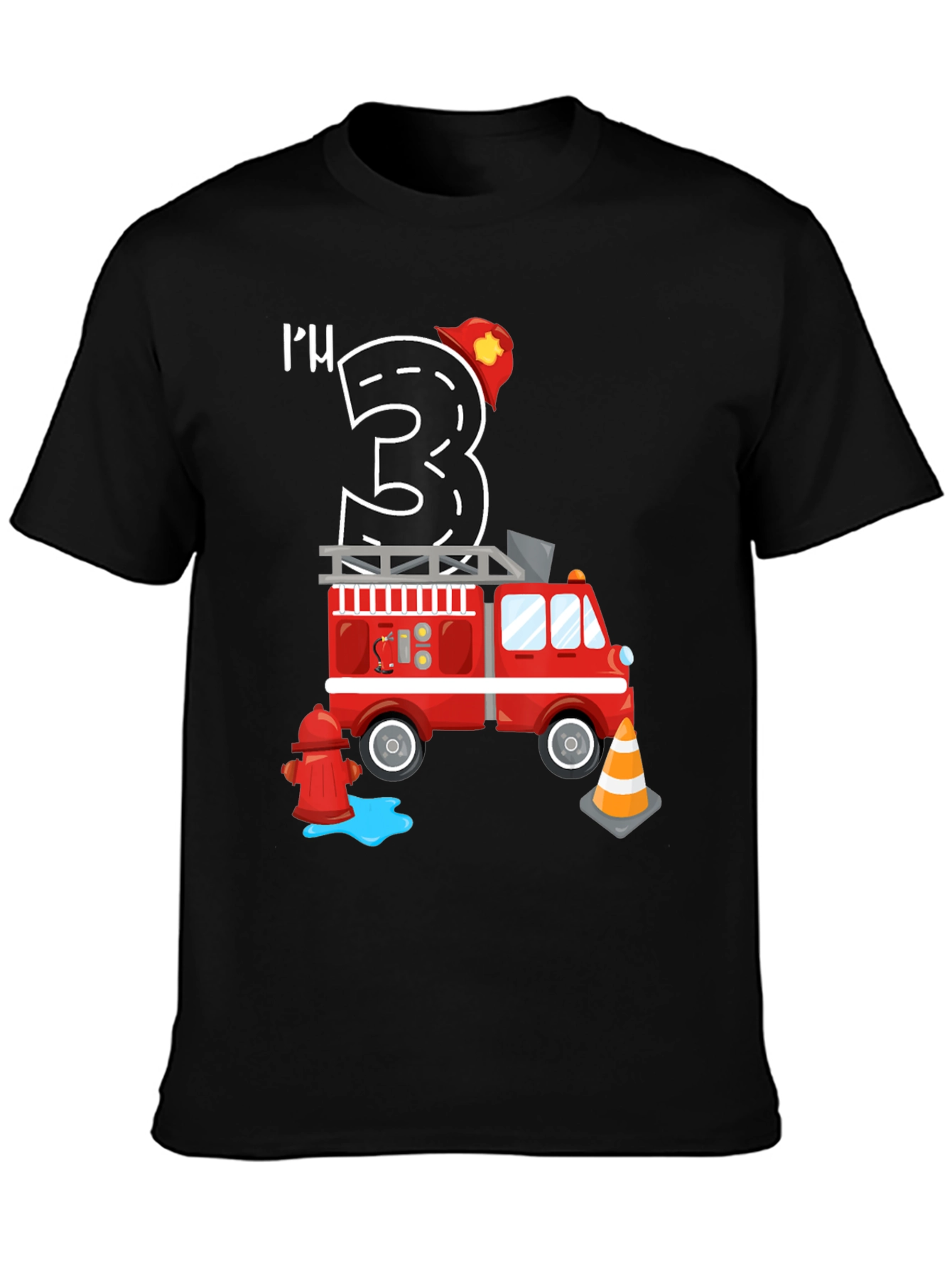 Fire Truck 3rd Birthday T-Shirt