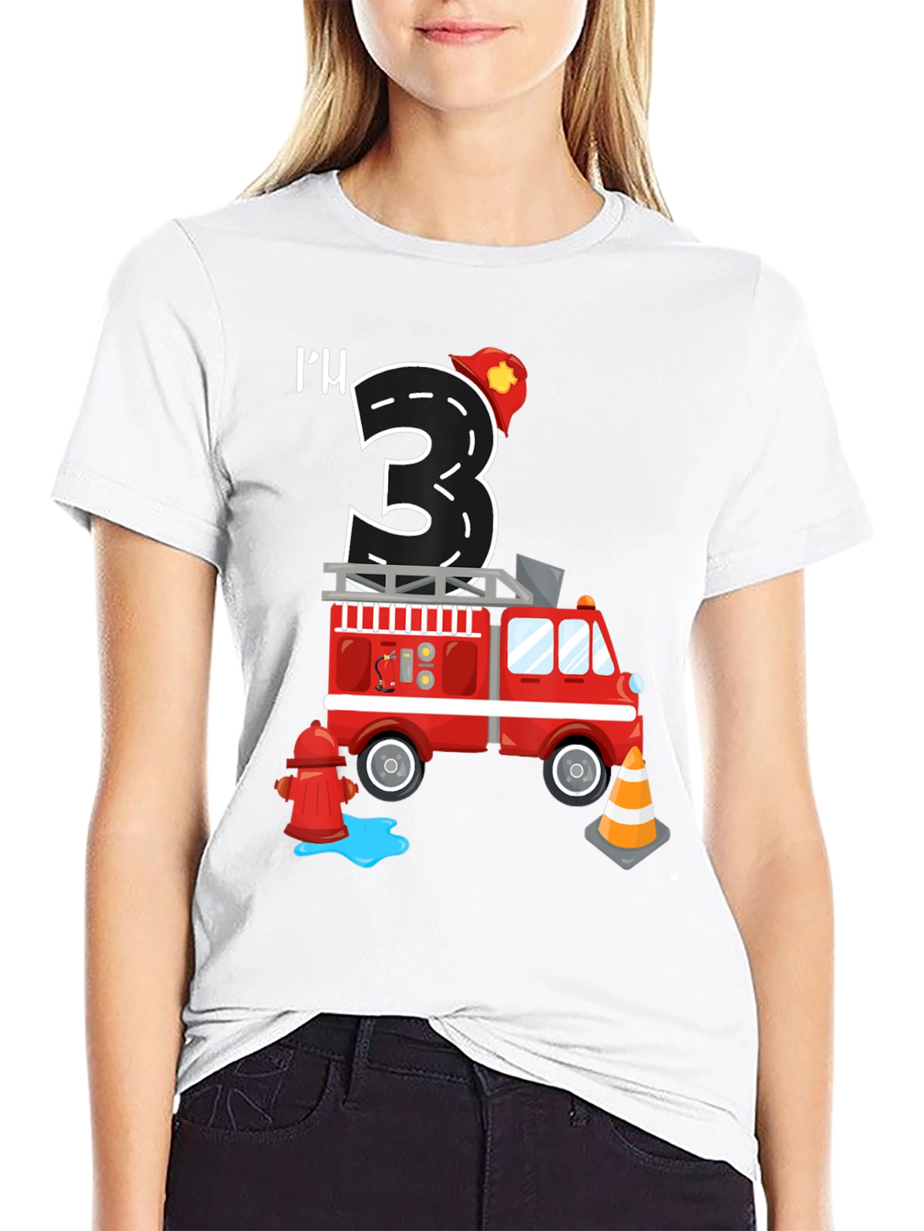 Fire Truck 3rd Birthday T-Shirt