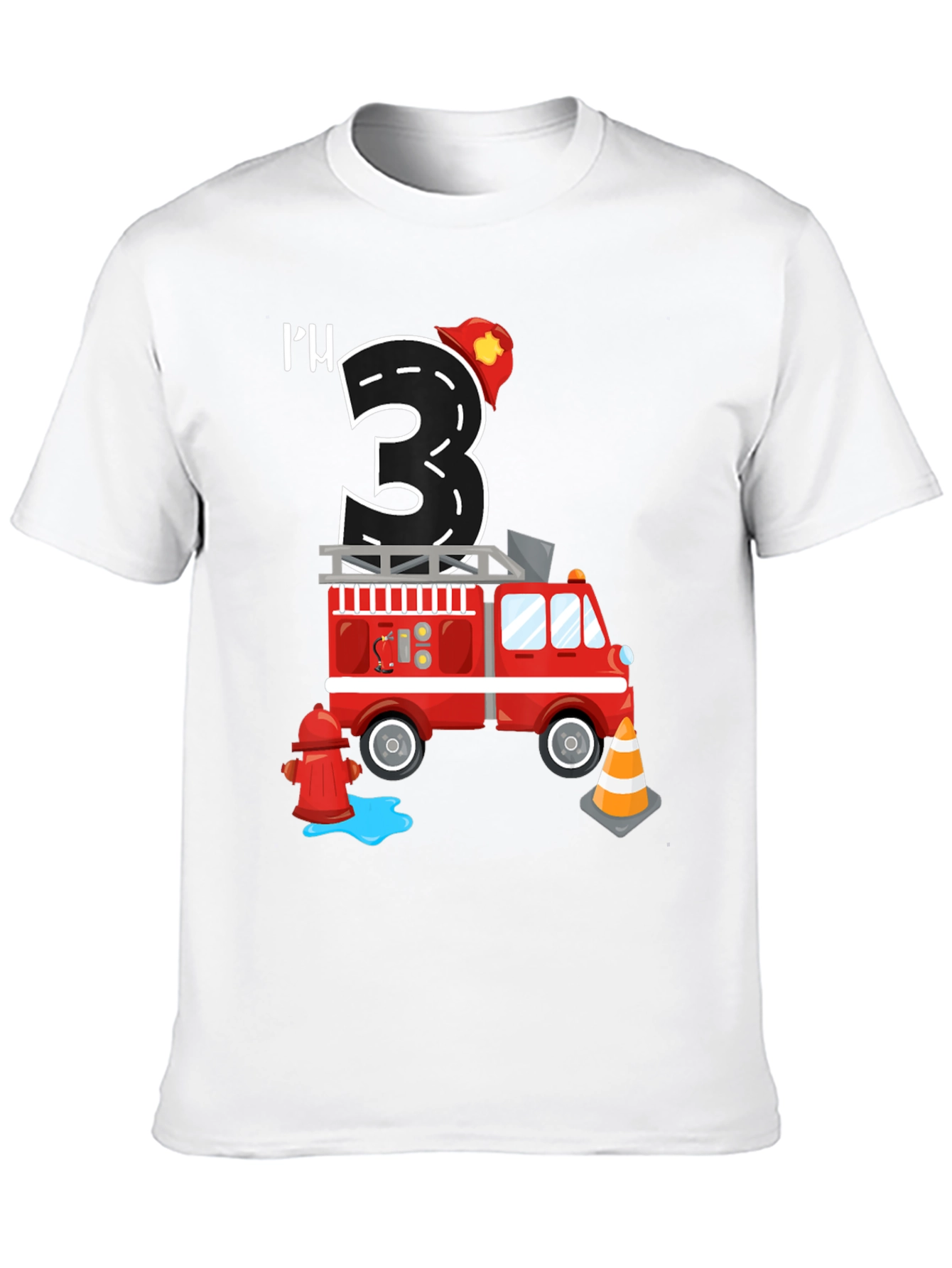 Fire Truck 3rd Birthday T-Shirt