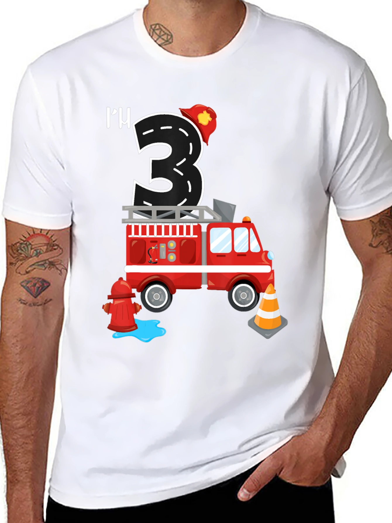 Fire Truck 3rd Birthday T-Shirt