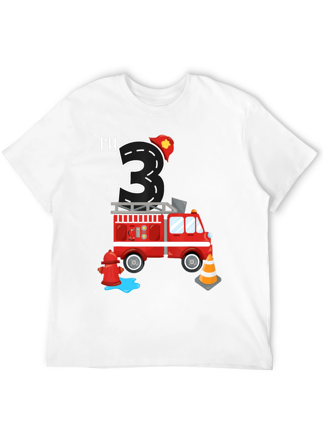 Fire Truck 3rd Birthday T-Shirt