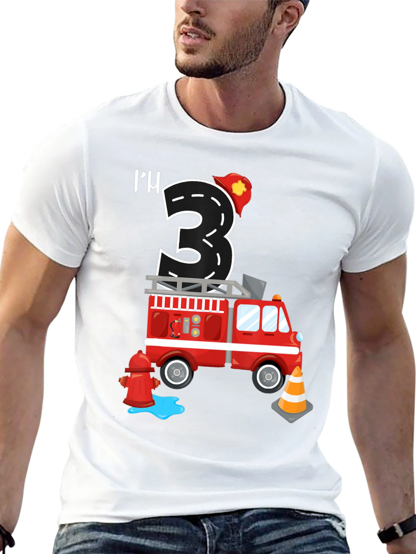 Fire Truck 3rd Birthday T-Shirt