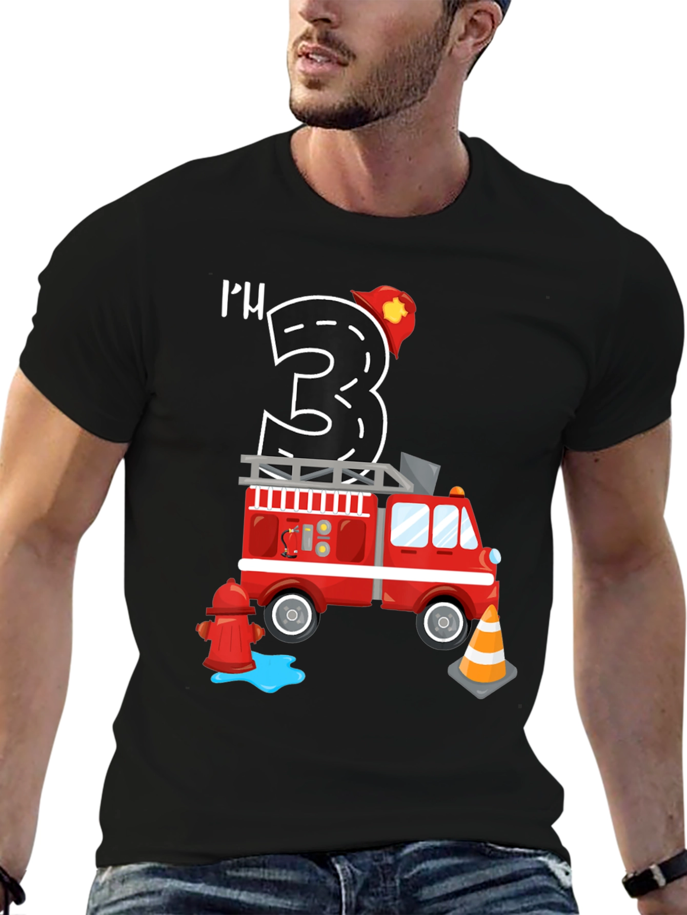 Fire Truck 3rd Birthday T-Shirt