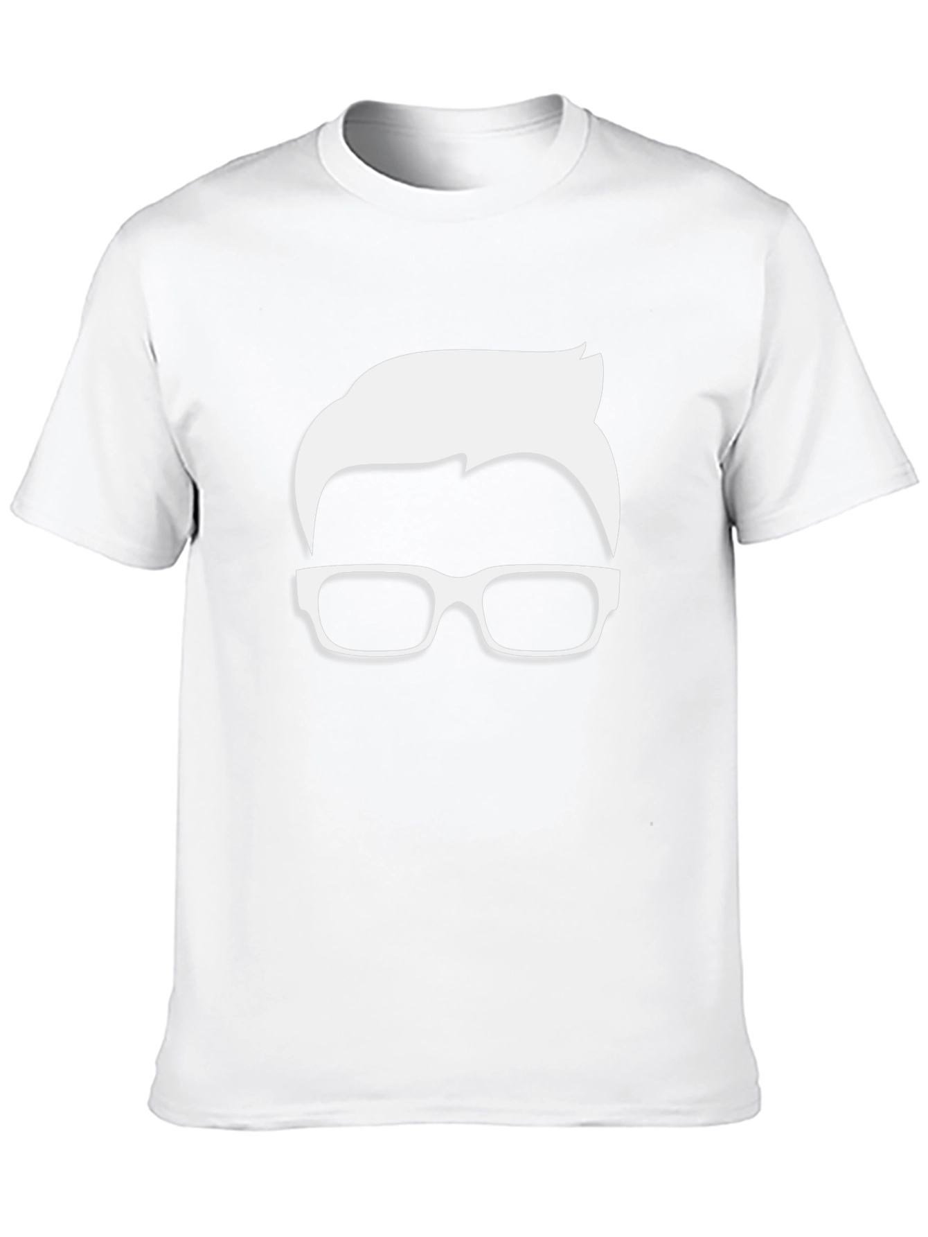 Cool Nerd Glasses & Hairline Black T-Shirt