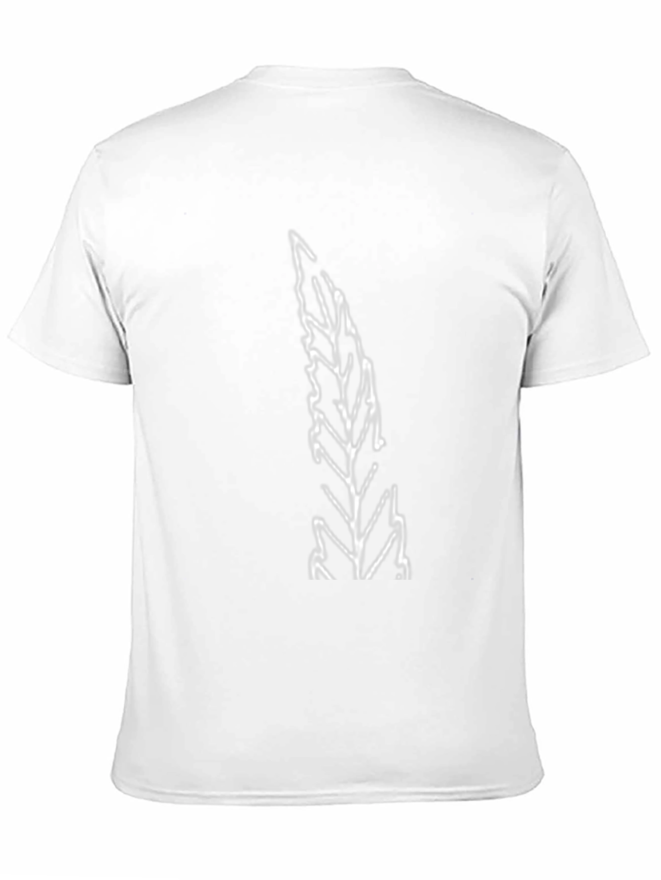 Black Tee with Abstract Leaf Print
