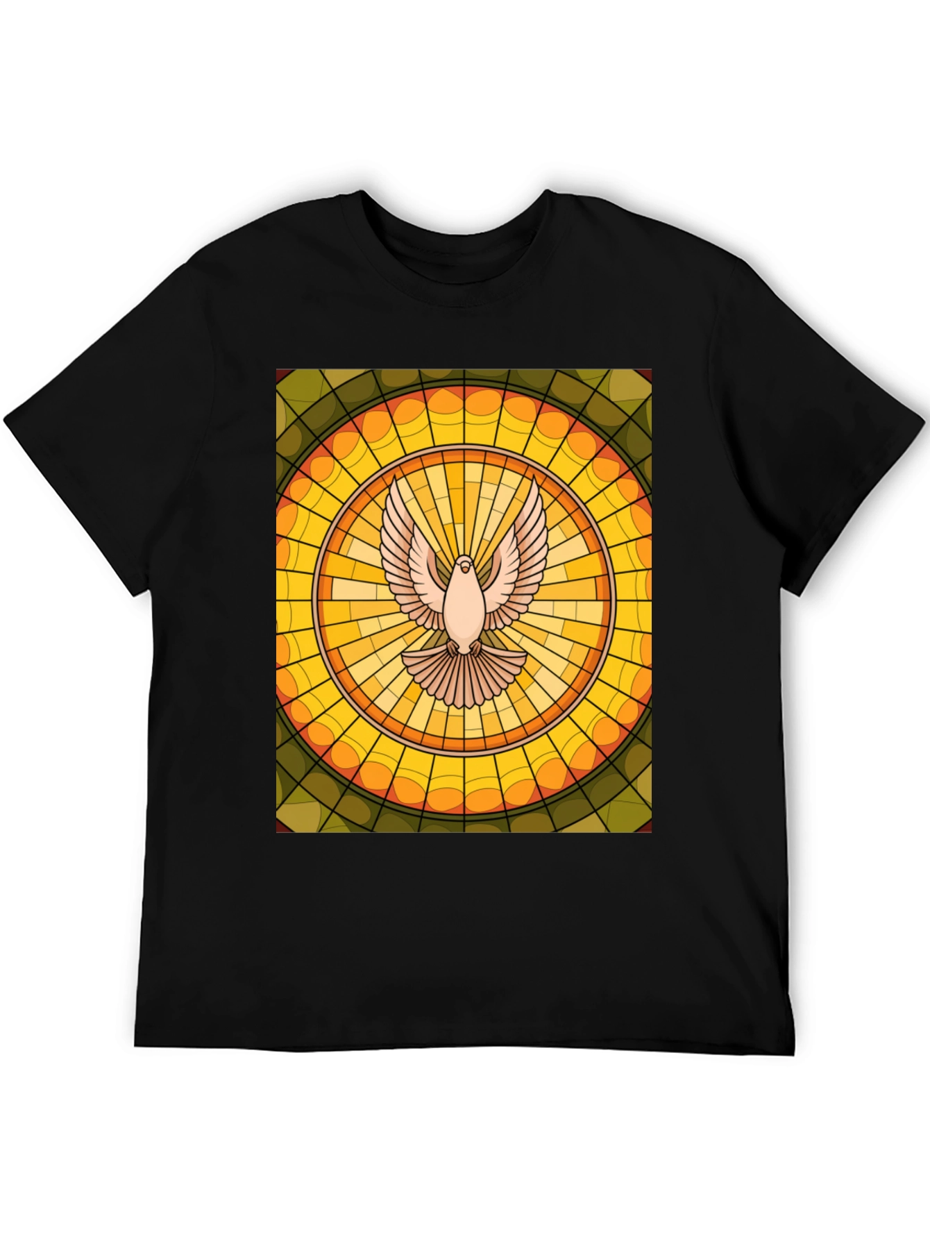 Dove Stained Glass T-Shirt - Unique Graphic Tee
