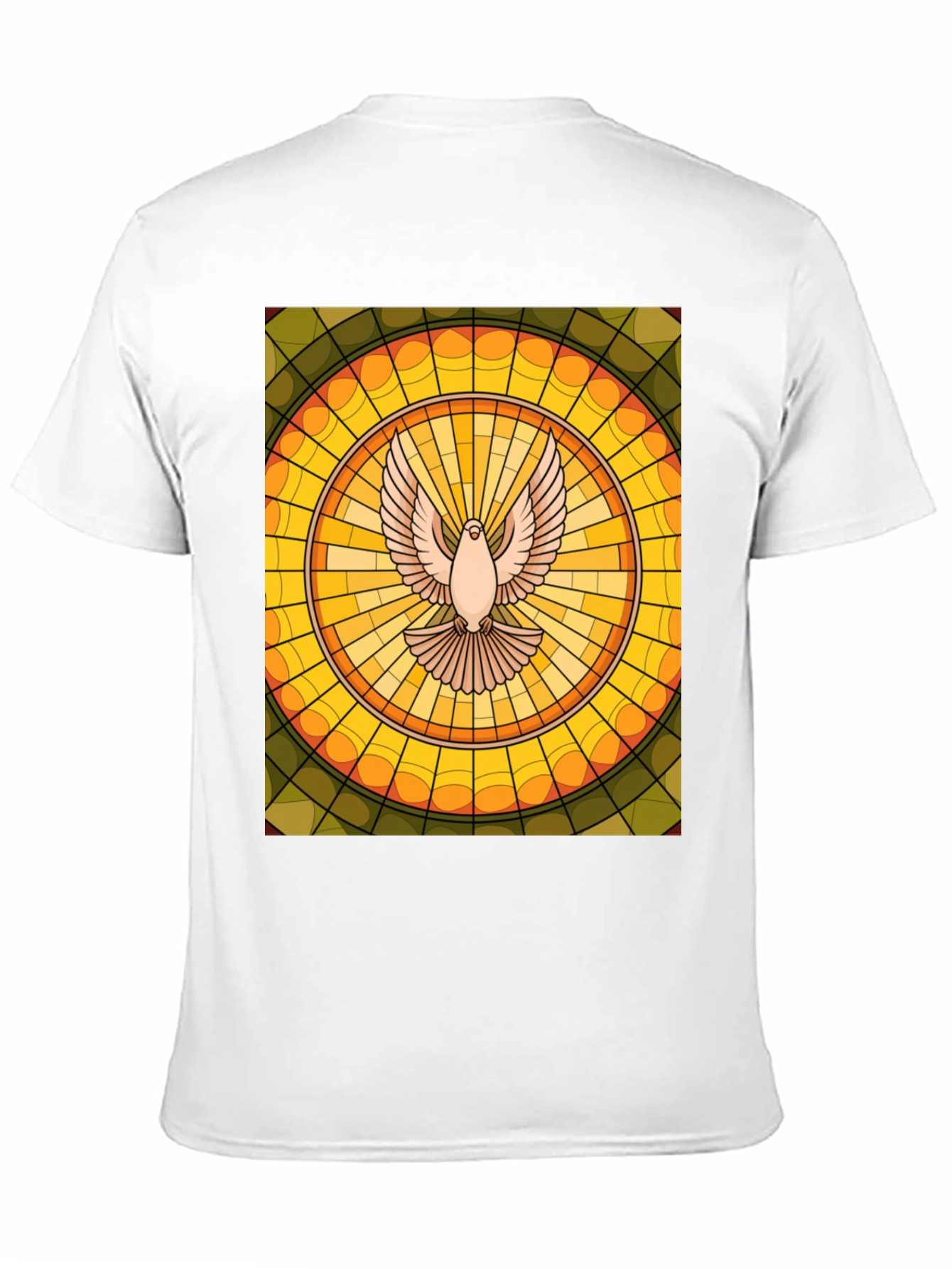 Dove Stained Glass T-Shirt - Unique Graphic Tee