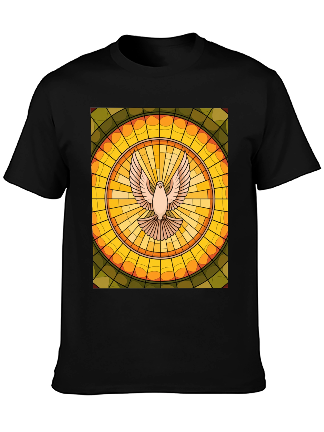 Dove Stained Glass T-Shirt - Unique Graphic Tee