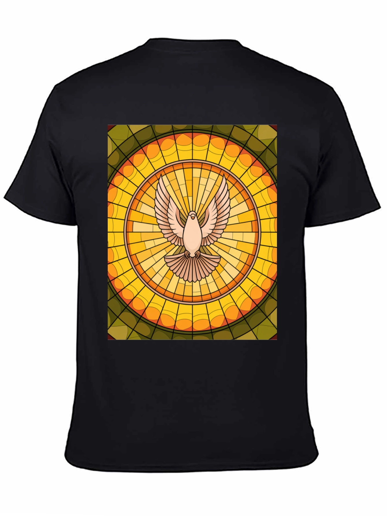 Dove Stained Glass T-Shirt - Unique Graphic Tee
