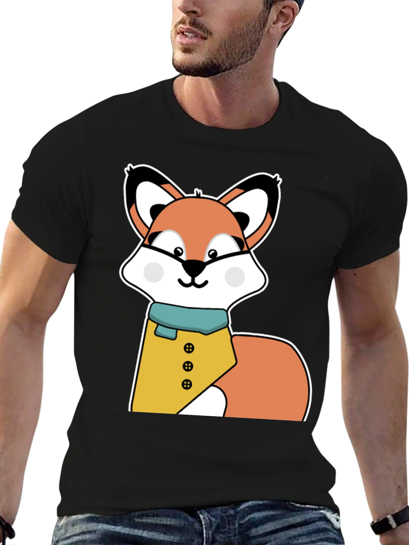 Cute Cartoon Fox T-Shirt - Stylish Animal Graphic Tee