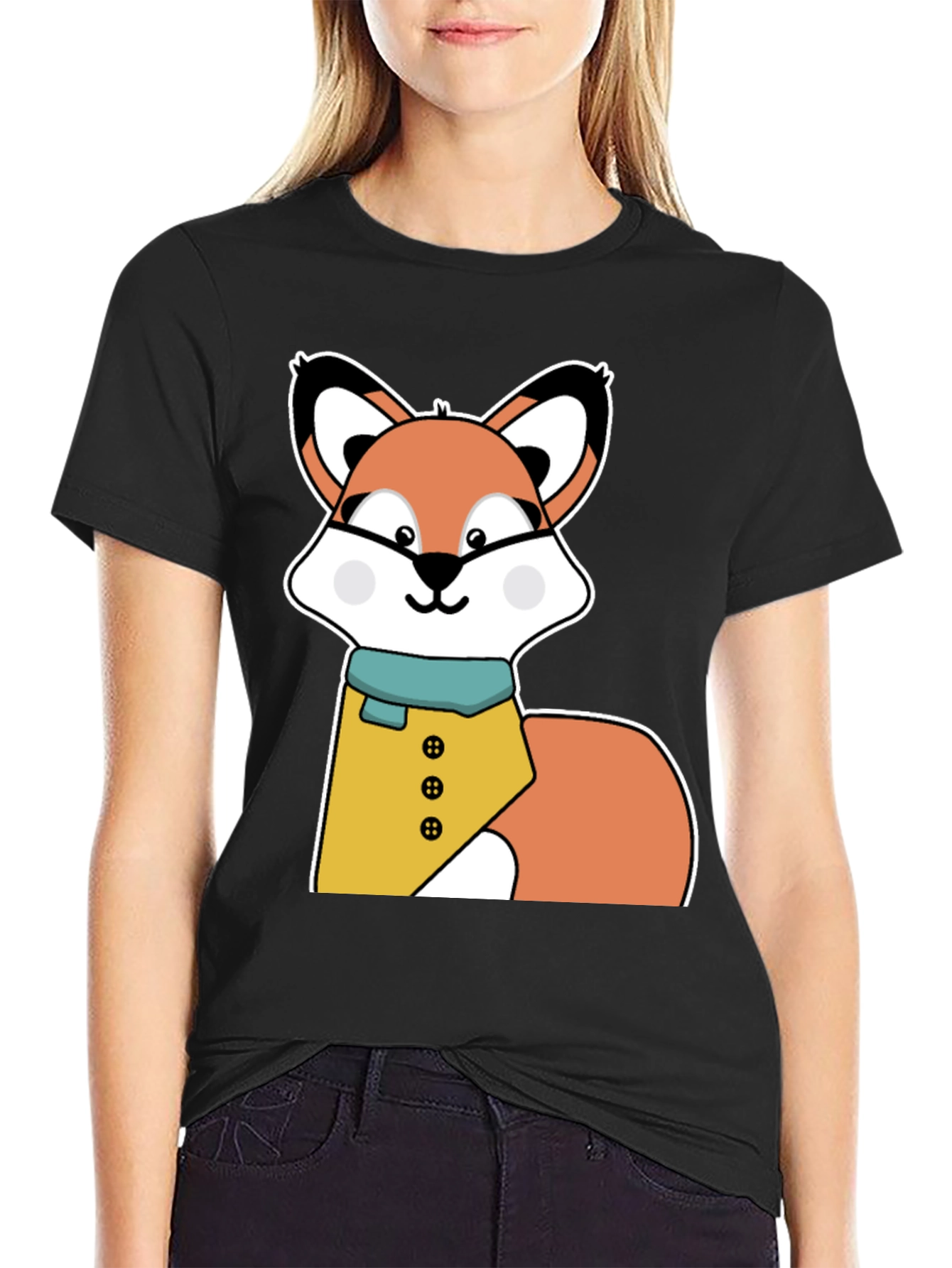 Cute Cartoon Fox T-Shirt - Stylish Animal Graphic Tee