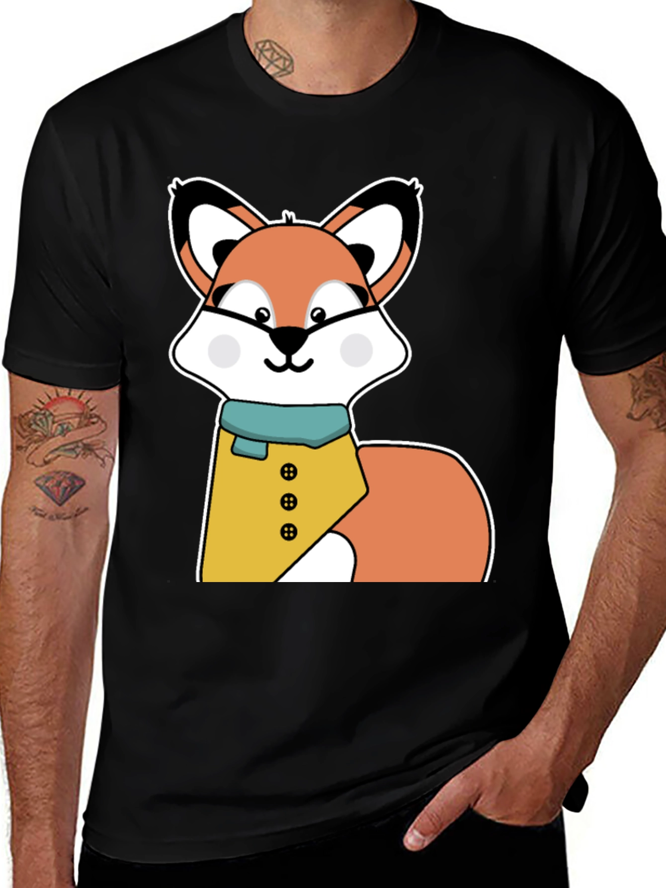 Cute Cartoon Fox T-Shirt - Stylish Animal Graphic Tee