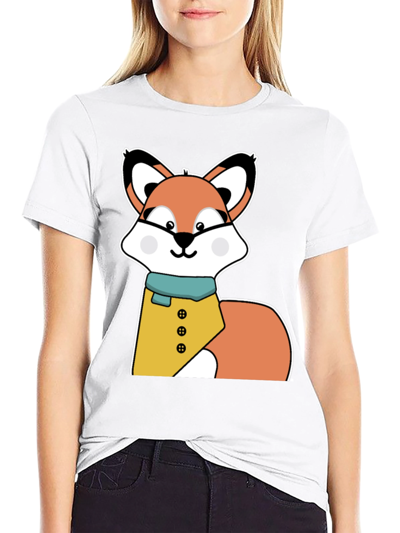 Cute Cartoon Fox T-Shirt - Stylish Animal Graphic Tee