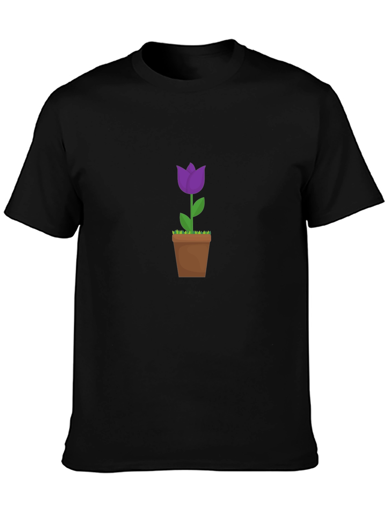 Tulip in Pot Graphic Tee - Black