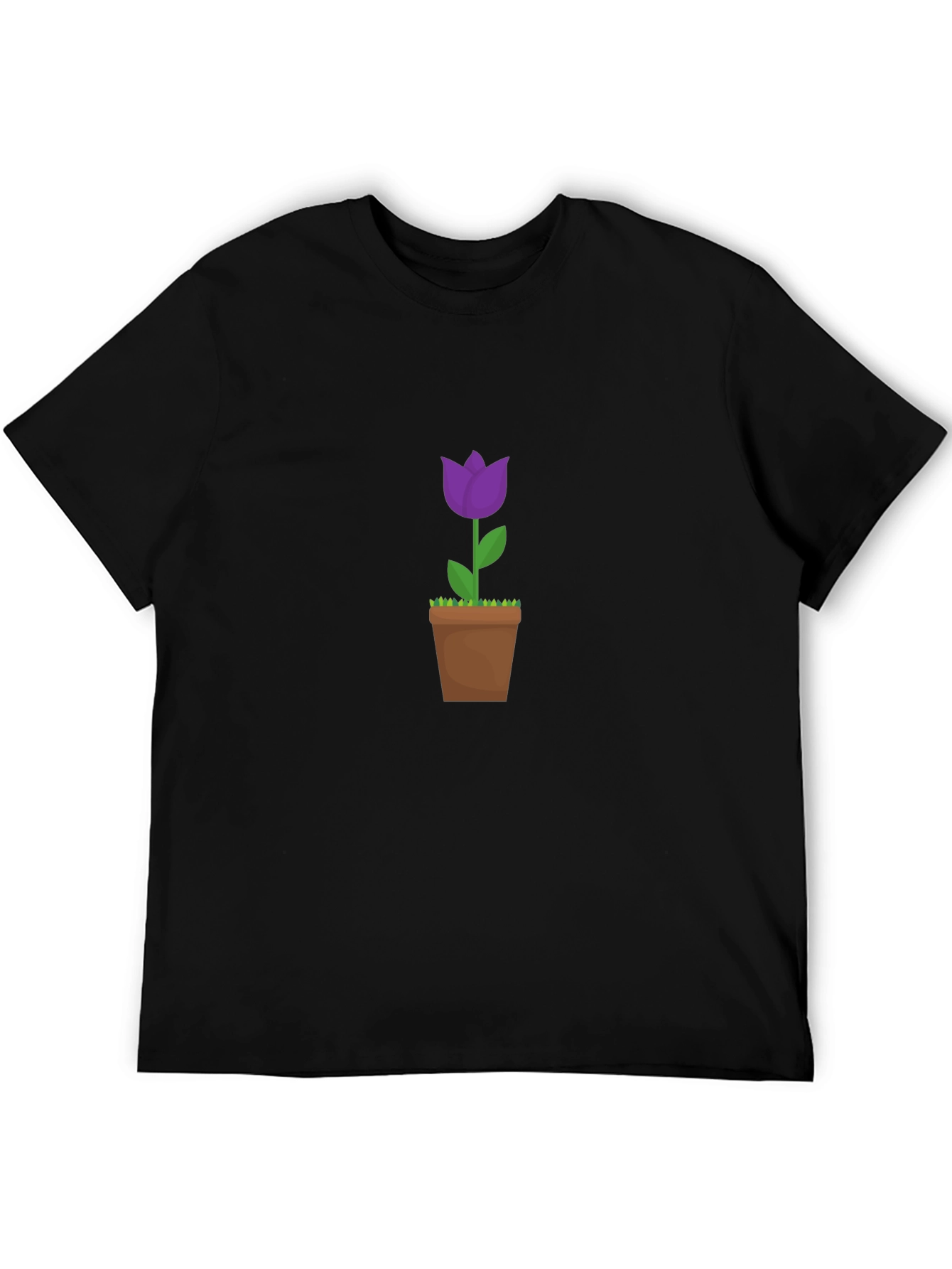 Tulip in Pot Graphic Tee - Black