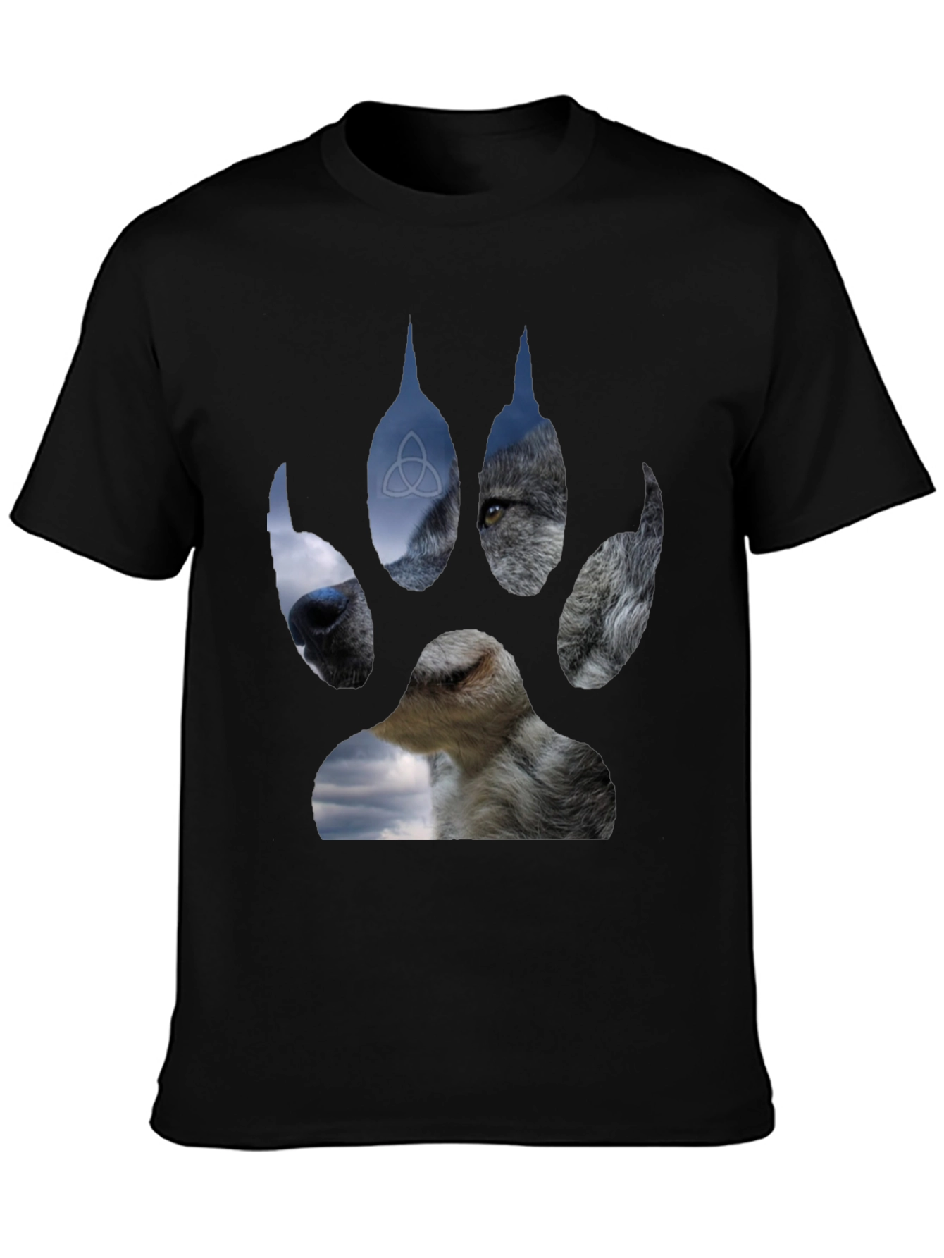 Wolf Paw Print Graphic T-Shirt
