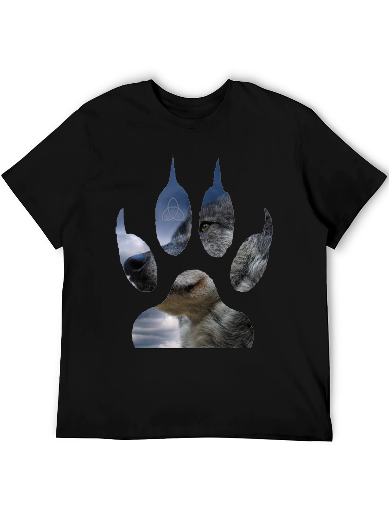 Wolf Paw Print Graphic T-Shirt