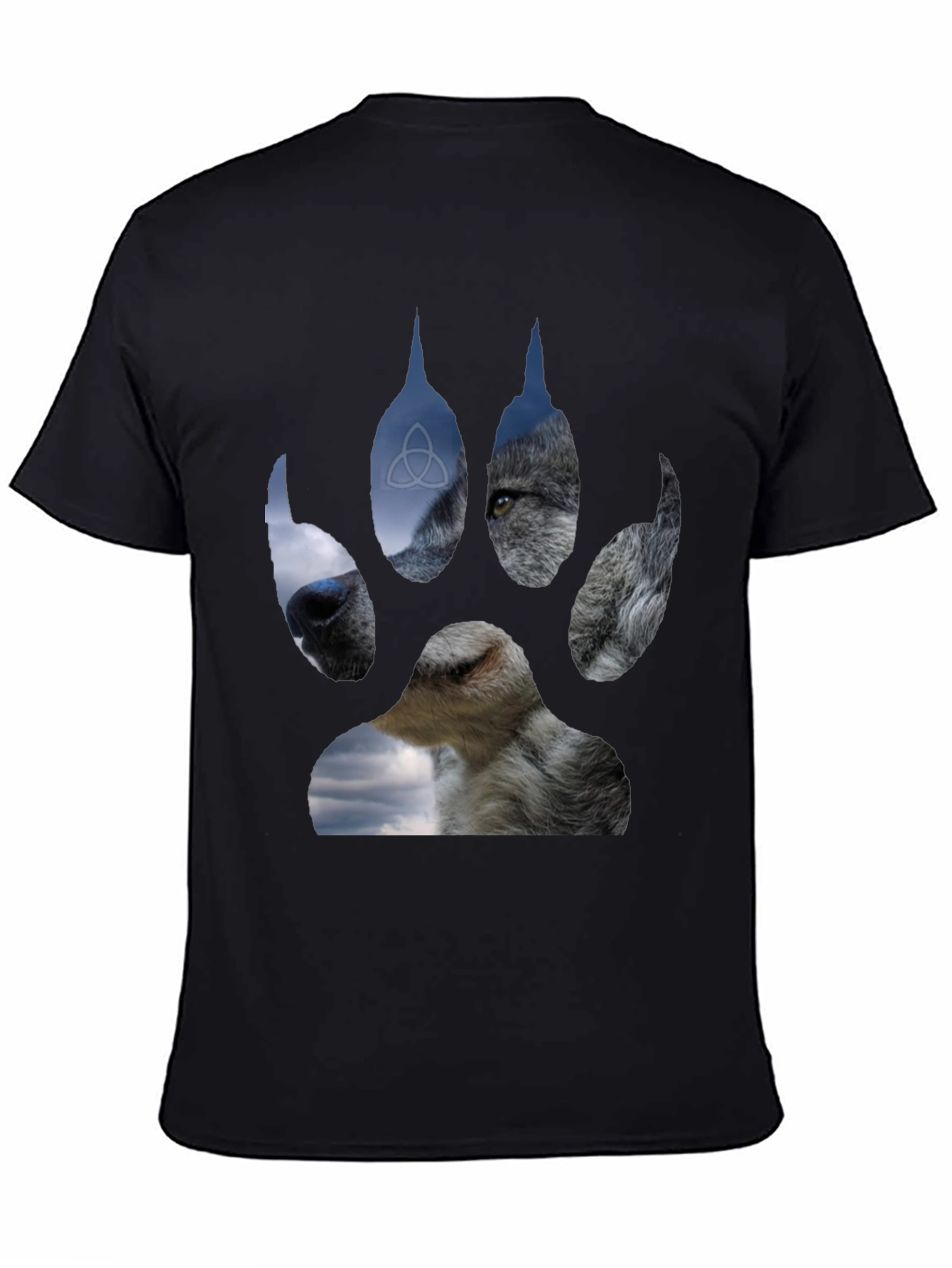 Wolf Paw Print Graphic T-Shirt