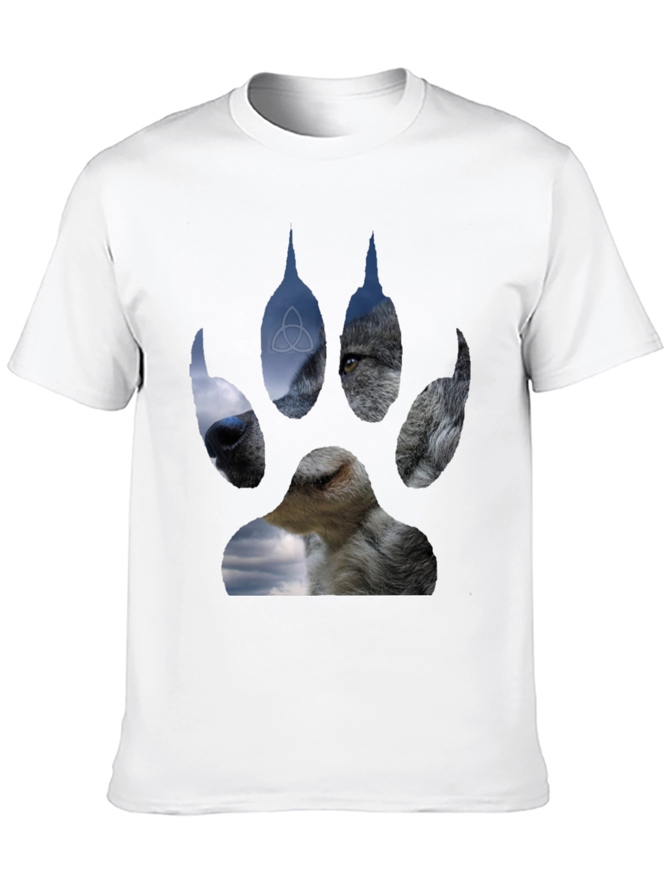 Wolf Paw Print Graphic T-Shirt