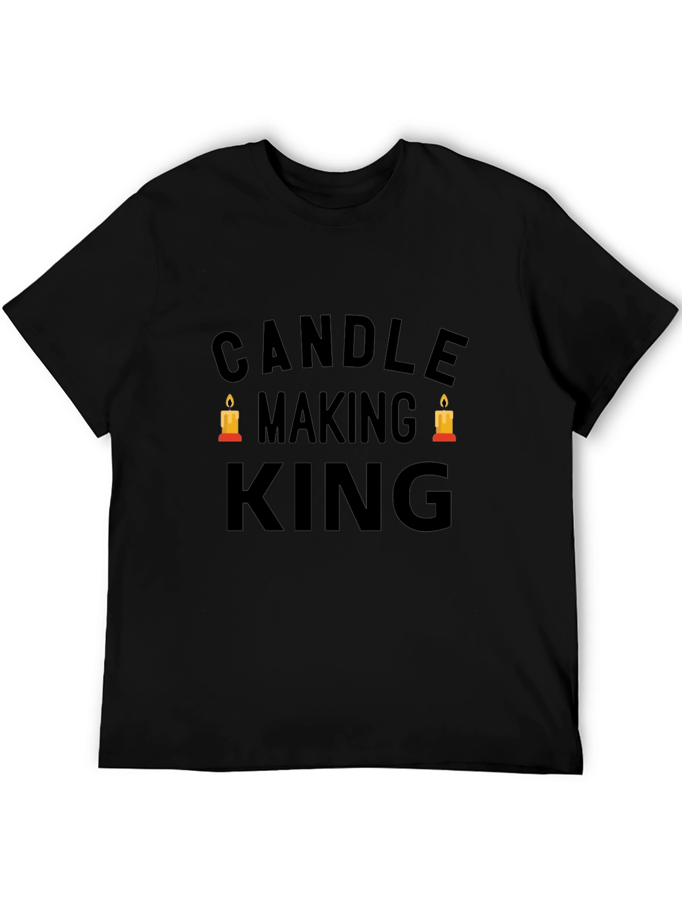 Candle Making King T-Shirt - Black Cotton Tee