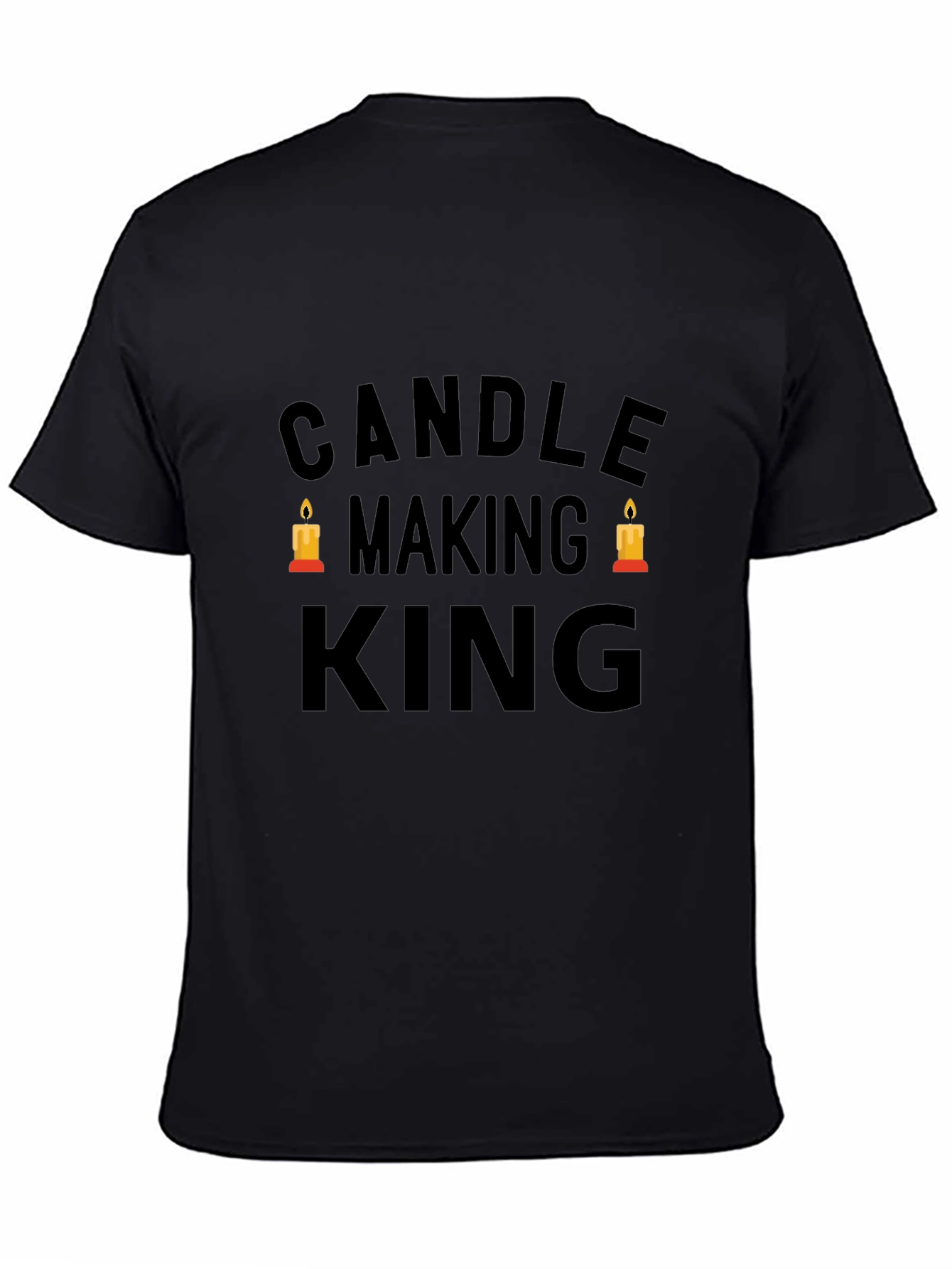 Candle Making King T-Shirt - Black Cotton Tee